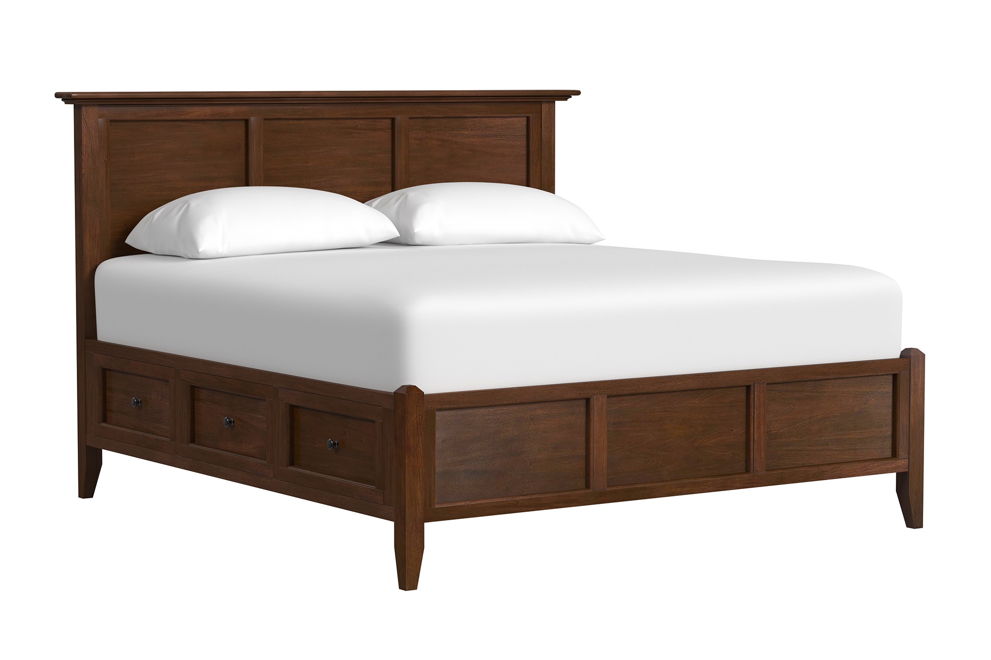 A-America Westlake Cherry Brown Queen Storage Bed