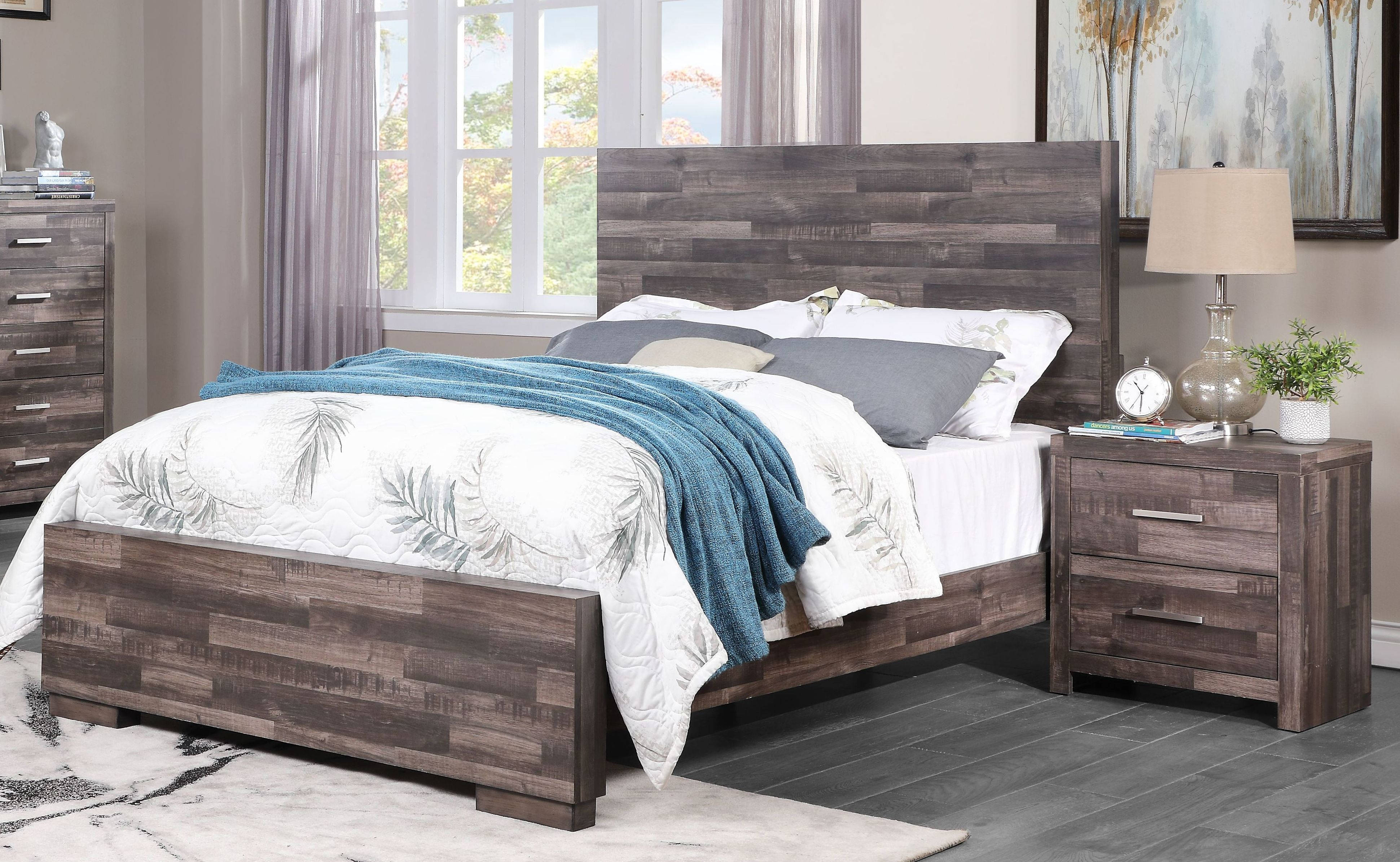 Acme Furniture Juniper Dark Cherry 2pc Bedroom Set with Queen Bed