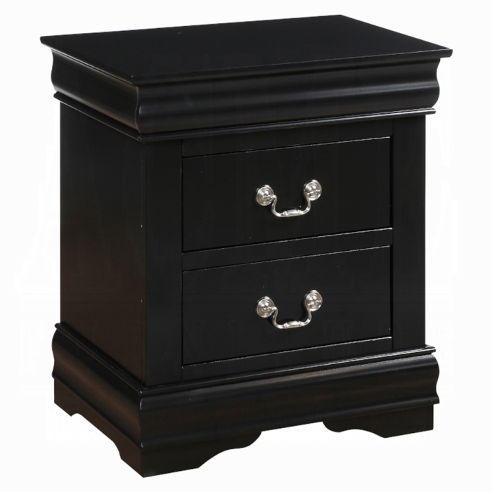 Acme Furniture Louis Philippe Black Nightstand