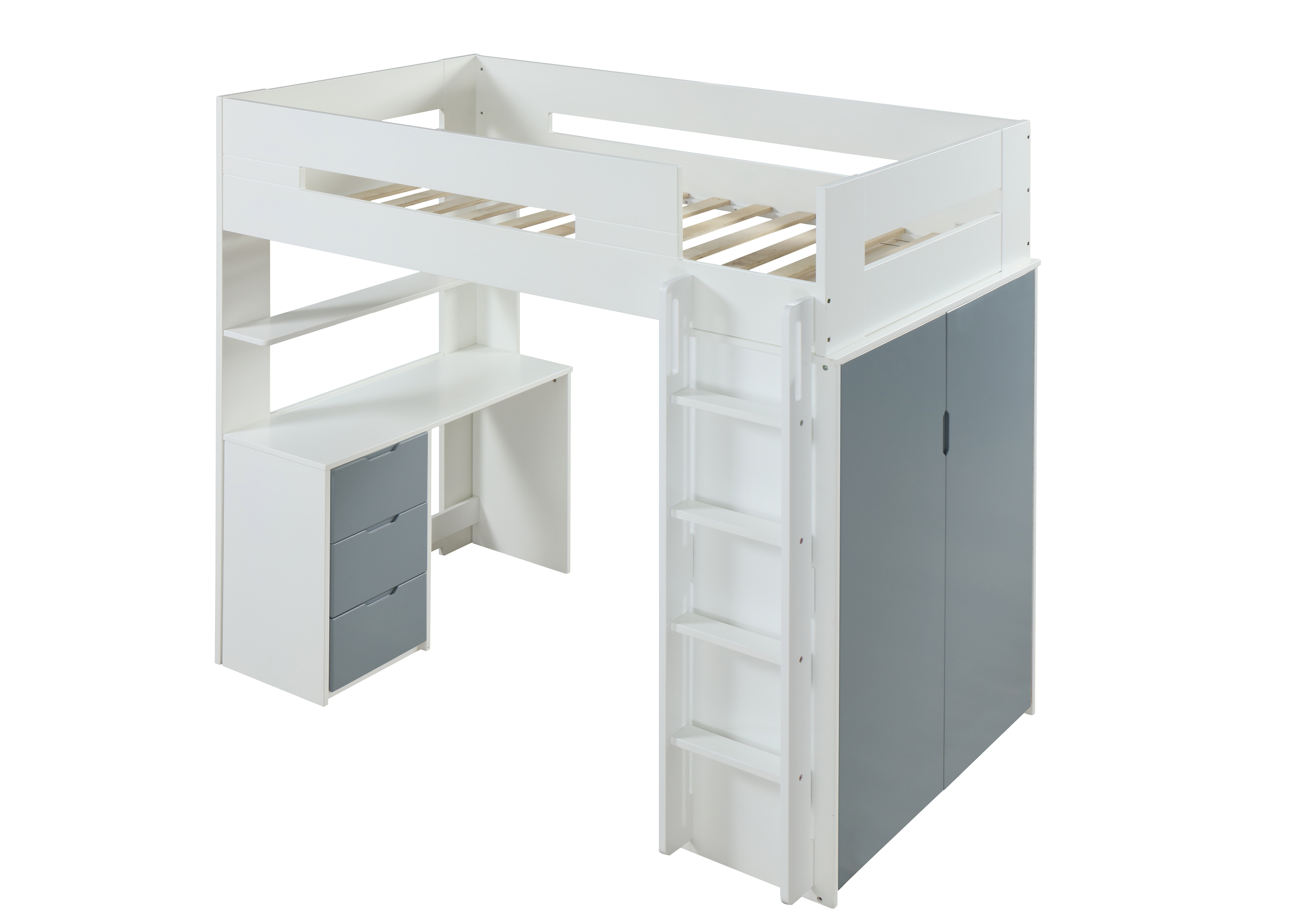 Acme Furniture Nerice White Gray Loft Bed