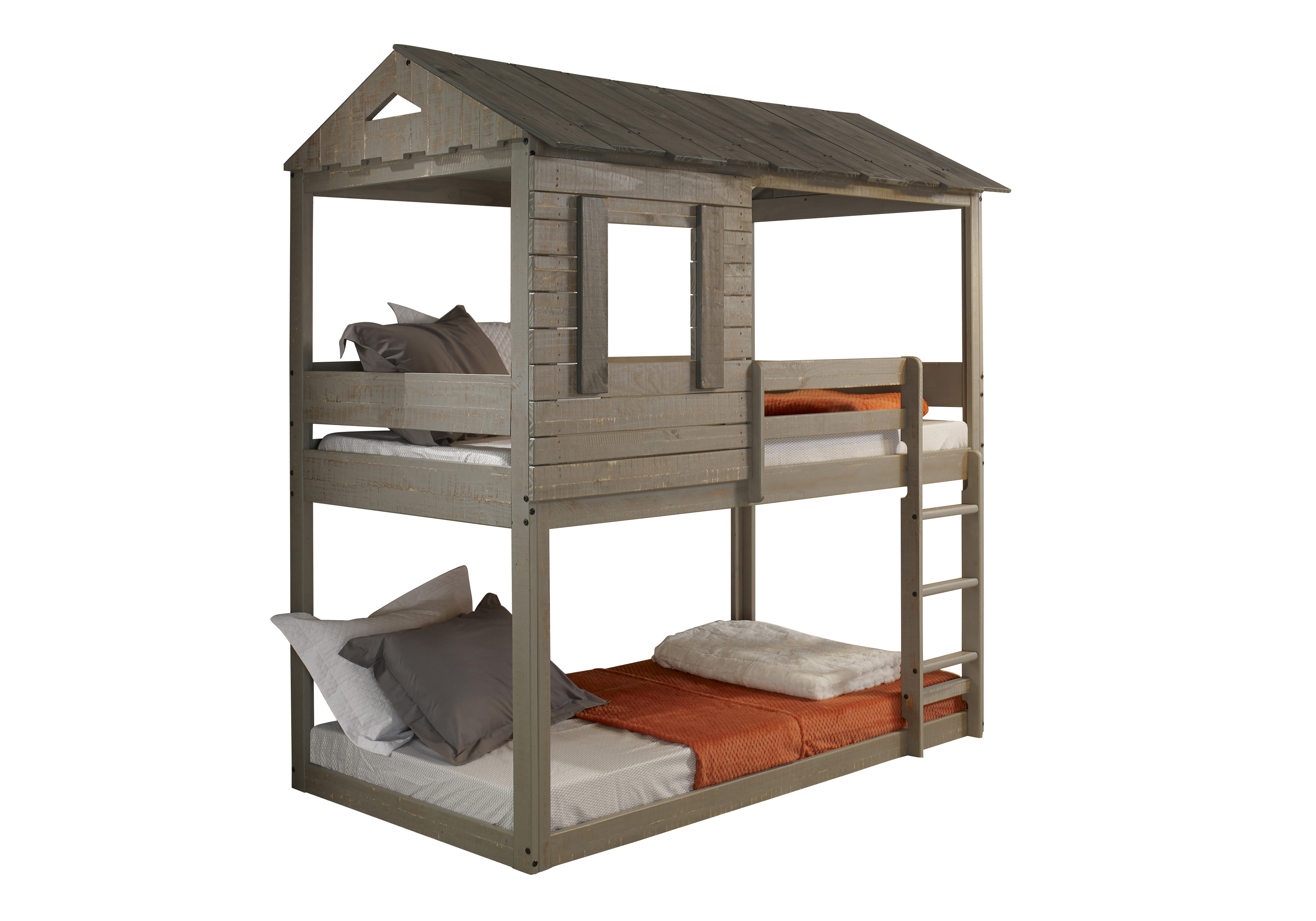 Acme Furniture Darlene Rustic Gray Twin Over Twin Bunk Bed