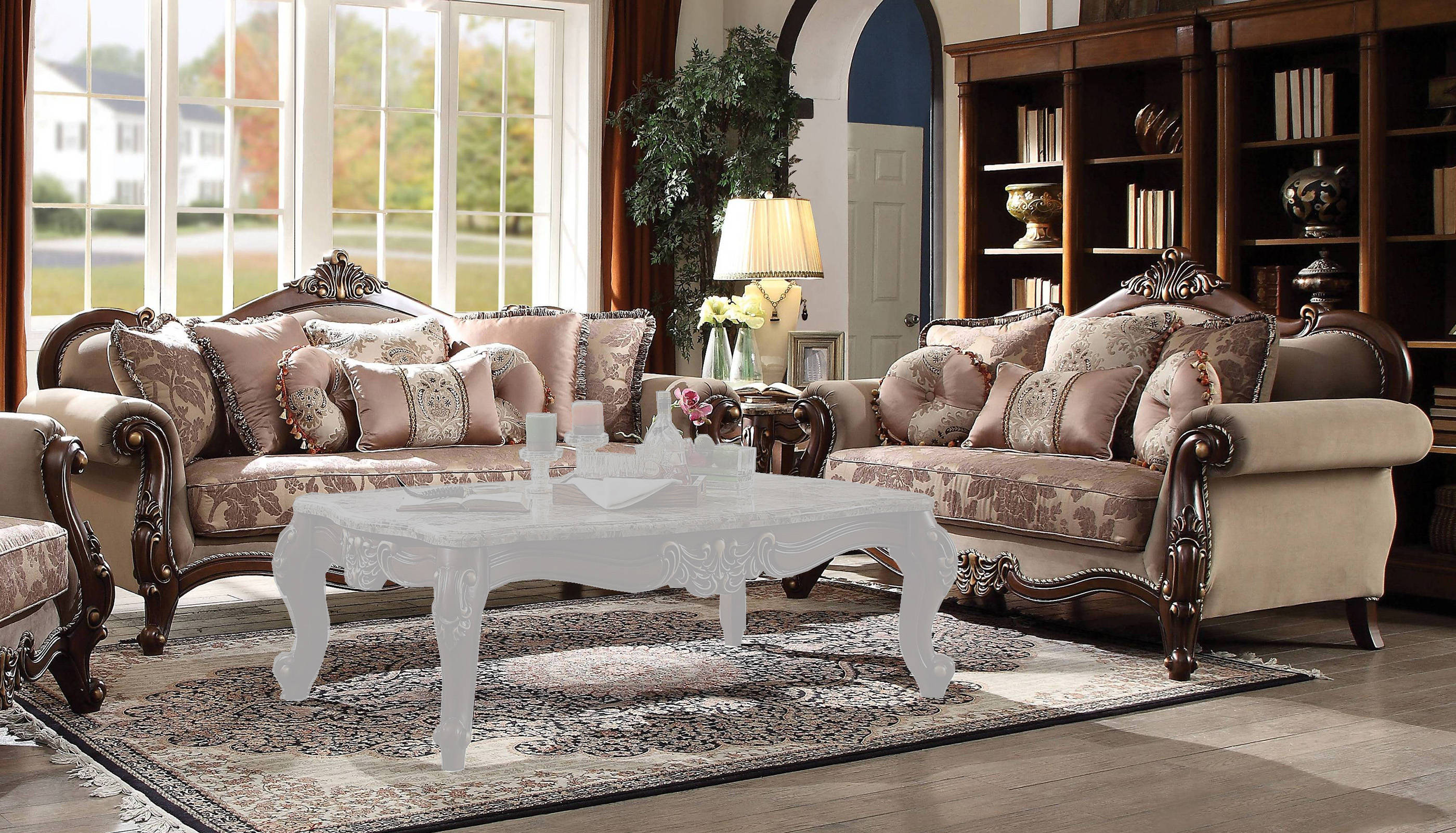 Acme Furniture Mehadi Walnut 2pc Living Room Set