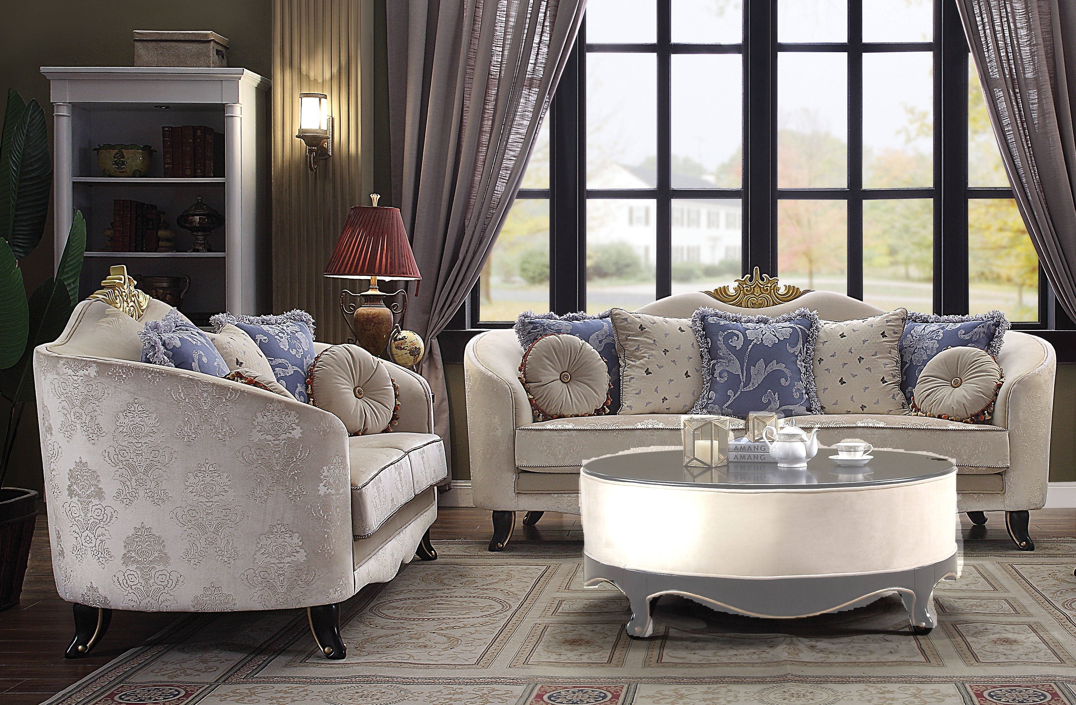 Acme Furniture Sheridan Cream 2pc Living Room Set