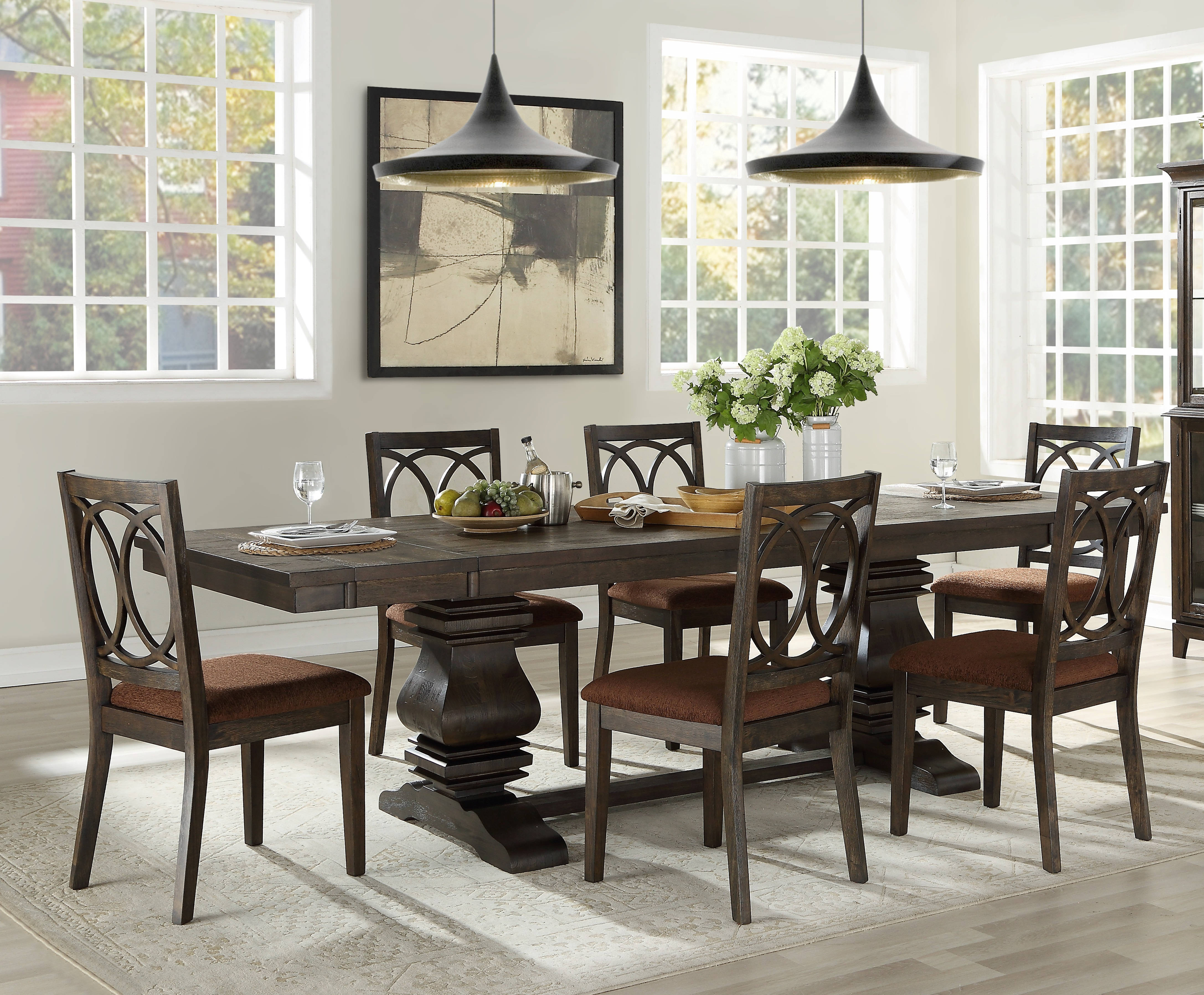 Acme Furniture Jameson Brown Espresso 7pc Dining Room Set