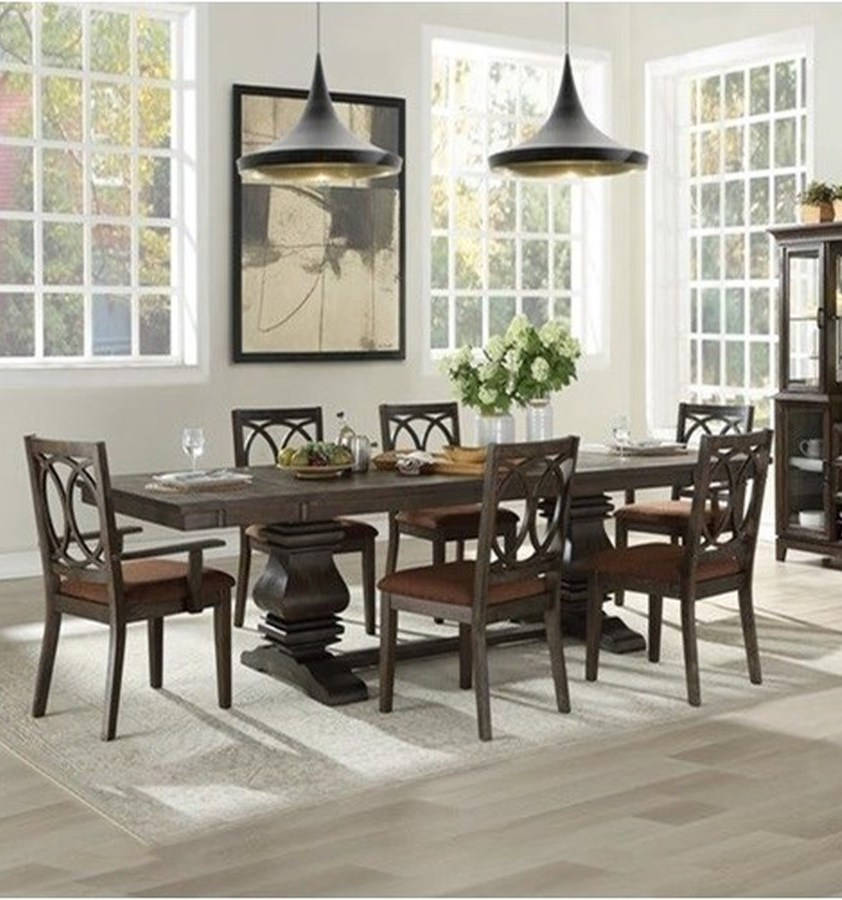 Acme Furniture Jameson Brown Espresso 7pc Dining Room Set with Arm Chair