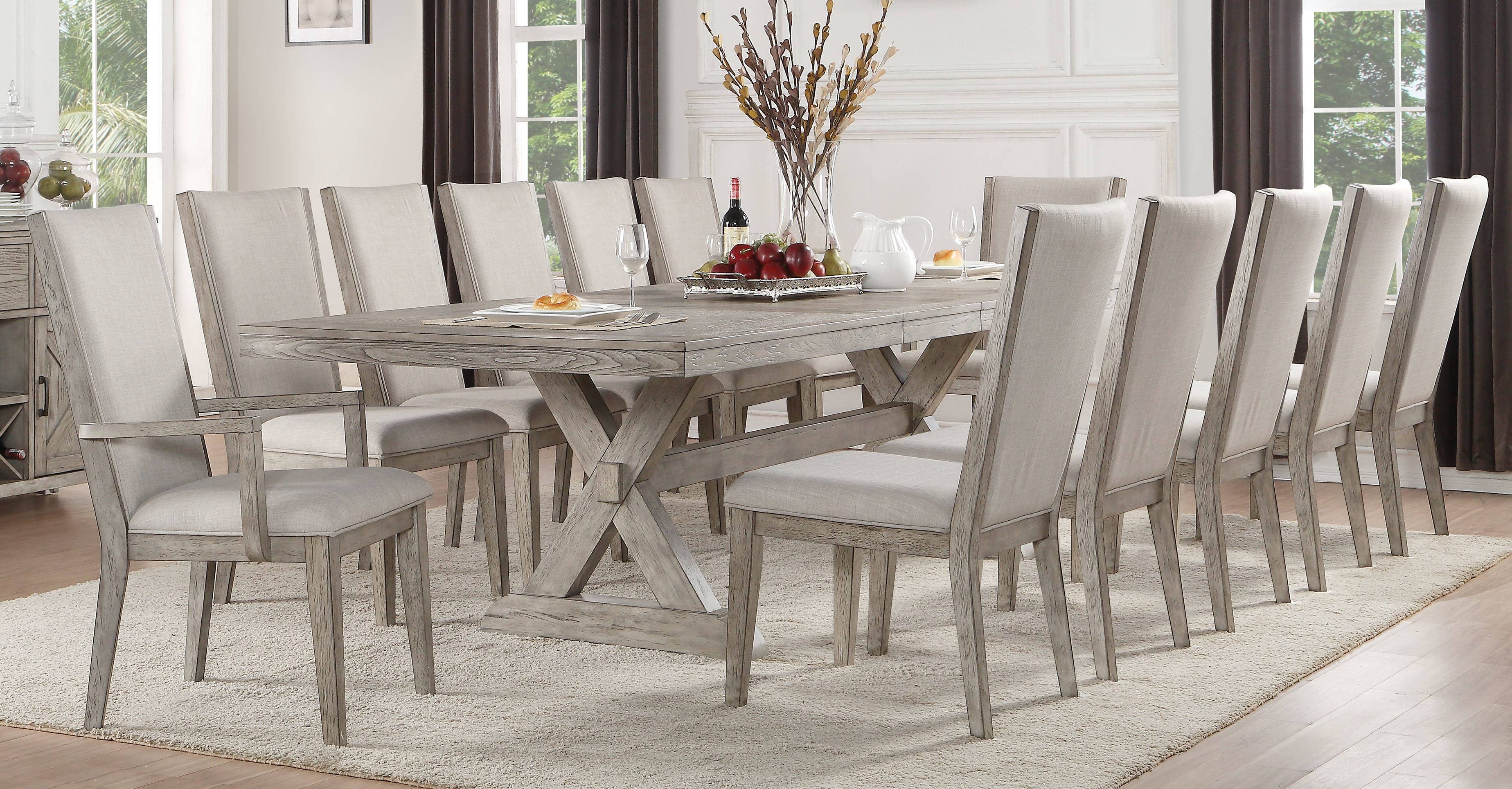 Acme Furniture Rocky Gray Oak 13pc Dining Room Set