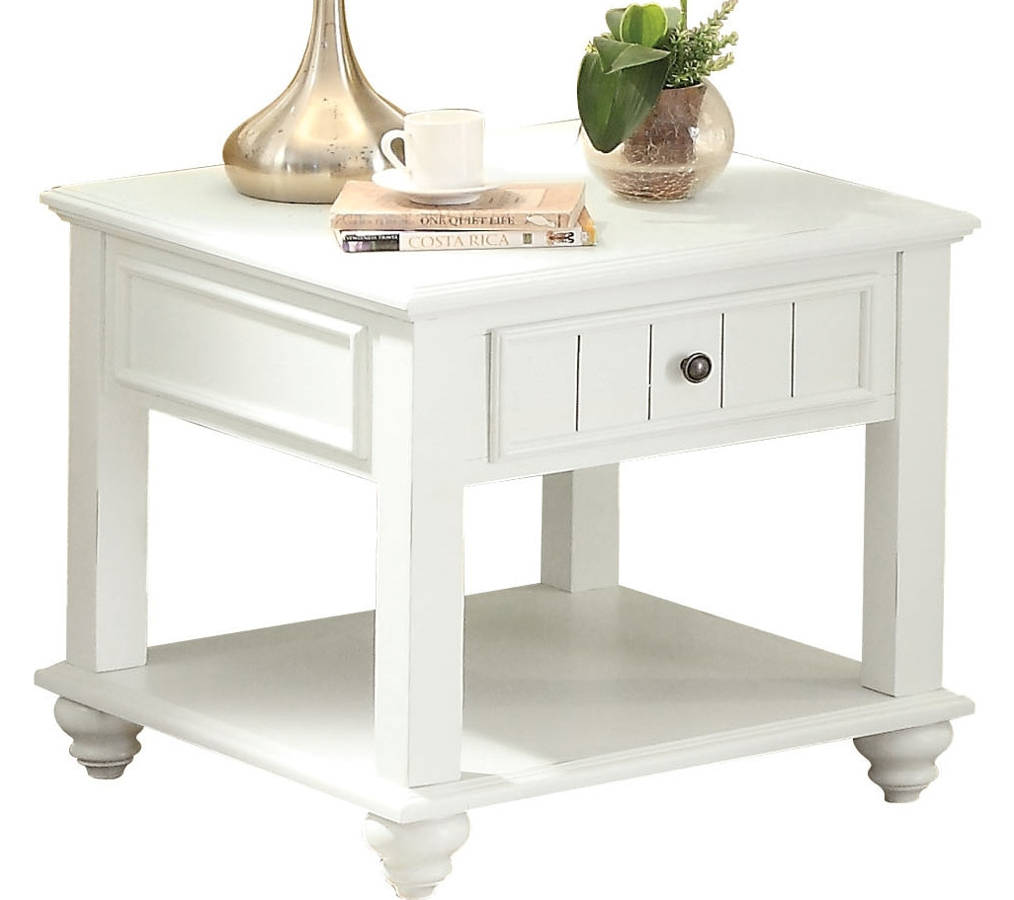 Acme Furniture Natesa White Washed End Table