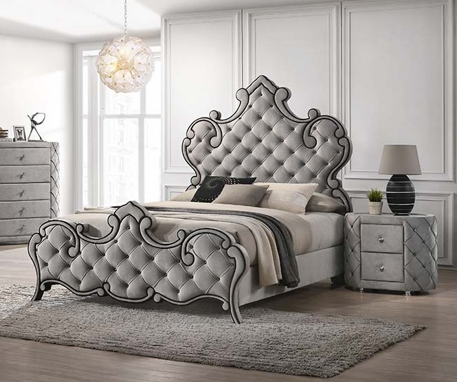 Acme Furniture Perine Gray 2pc Bedroom Set With Queen Bed