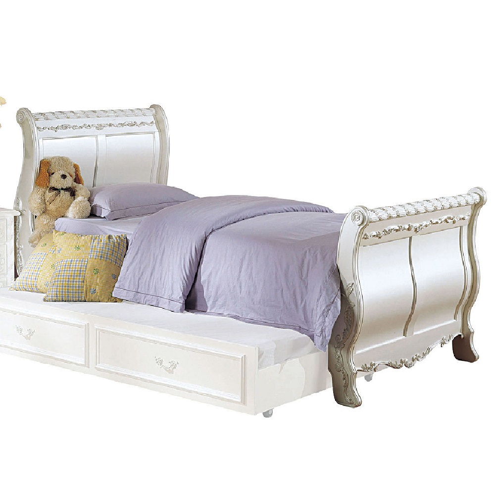 Acme Furniture Pearl White Twin Sleigh Bed