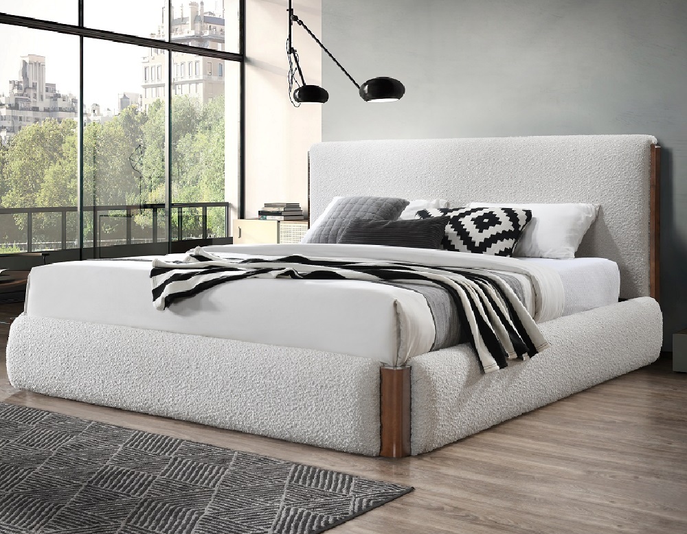 Acme Furniture Sandro White Walnut Queen Bed