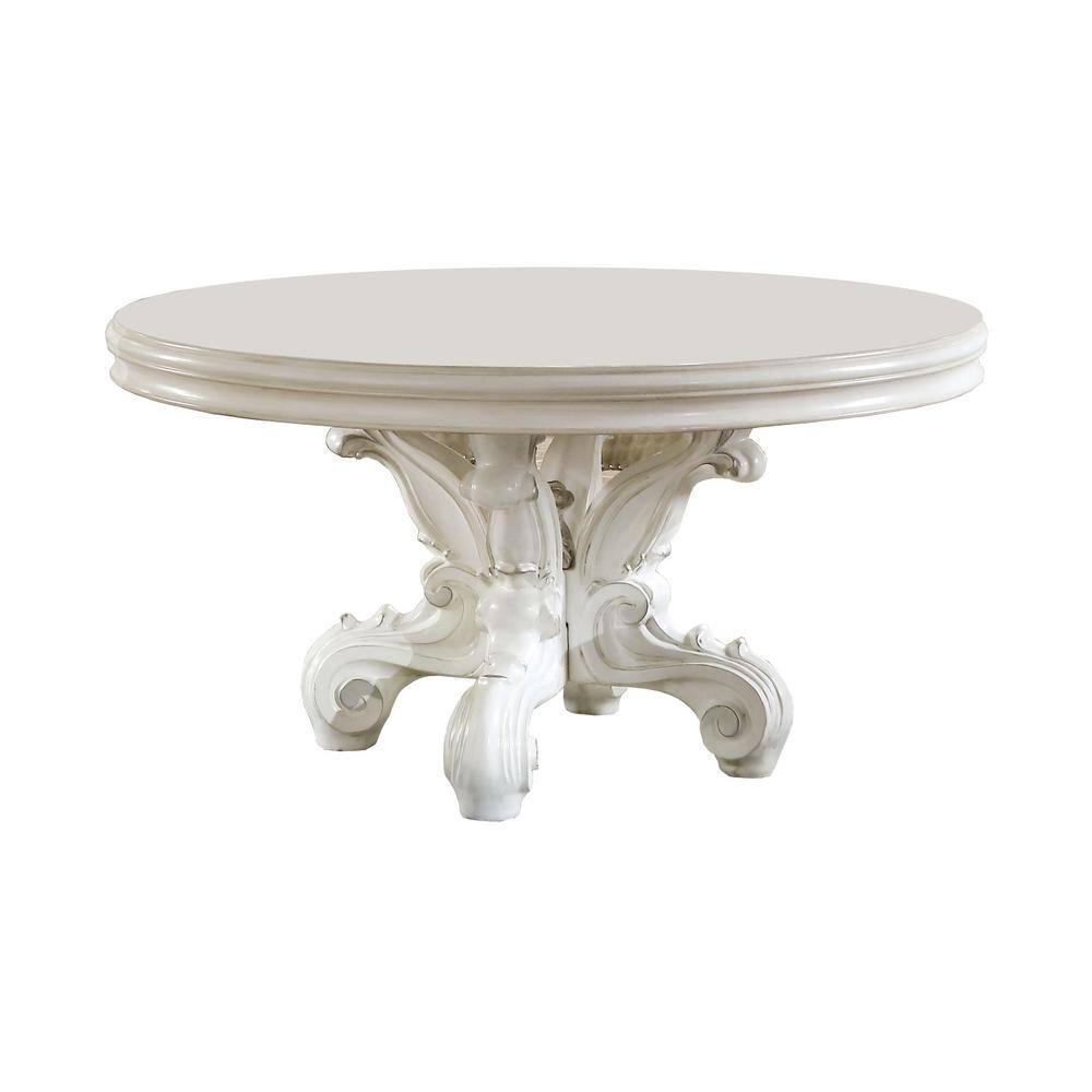 Acme Furniture Versailles Bone White Round Dining Table