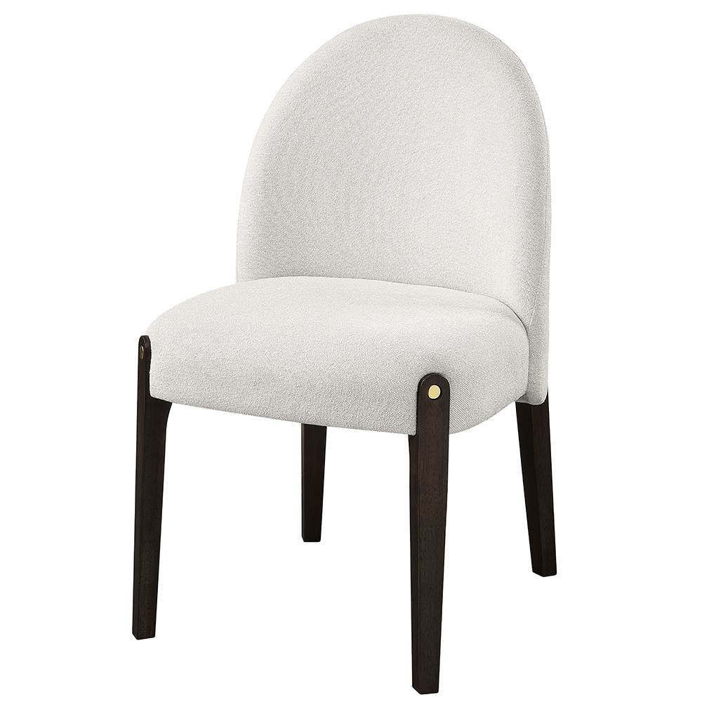2 Acme Furniture Clayten Beige Espresso Side Chairs