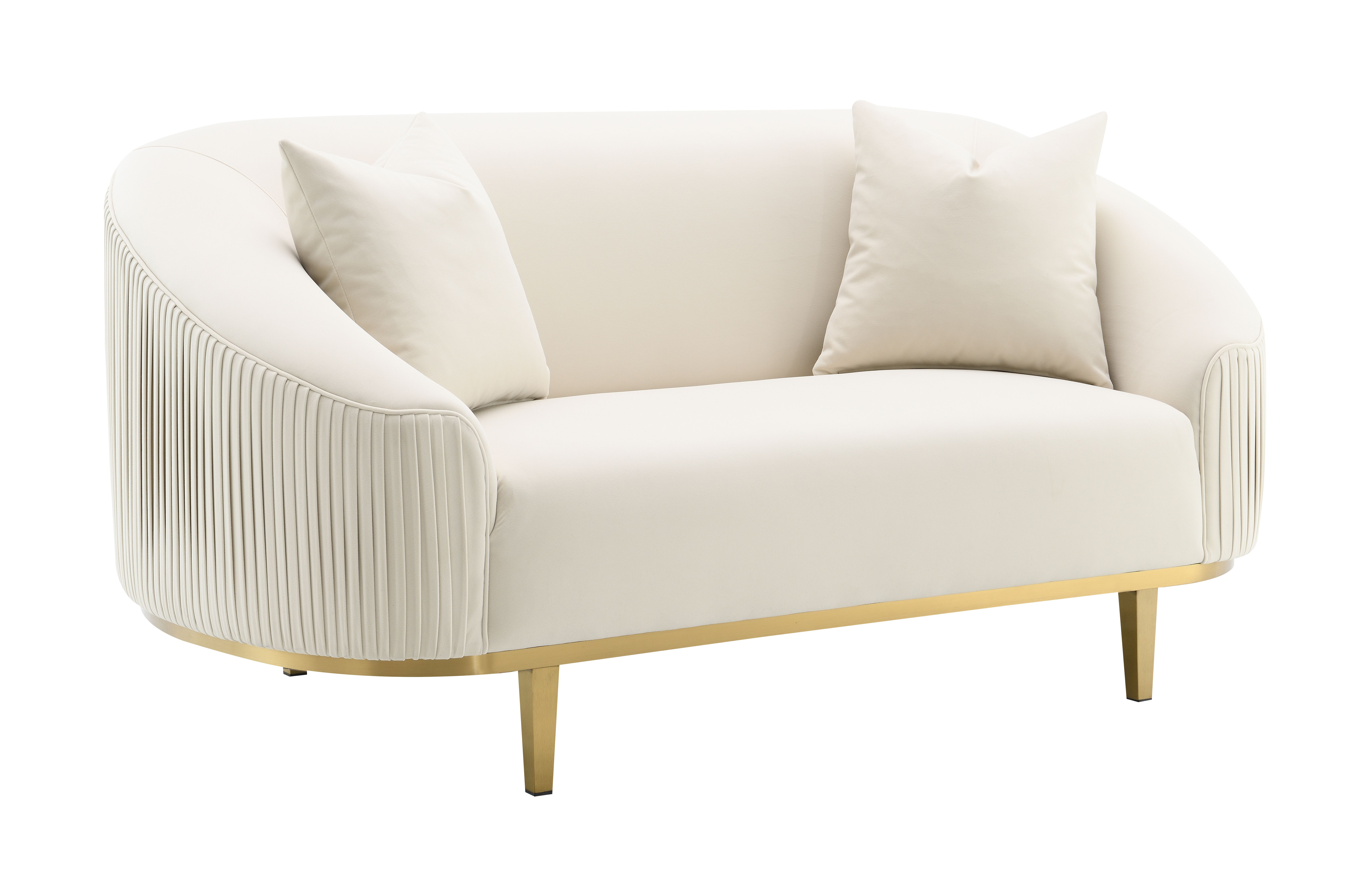 Acme Furniture Martina Ivory Loveseat with 2 Pillows