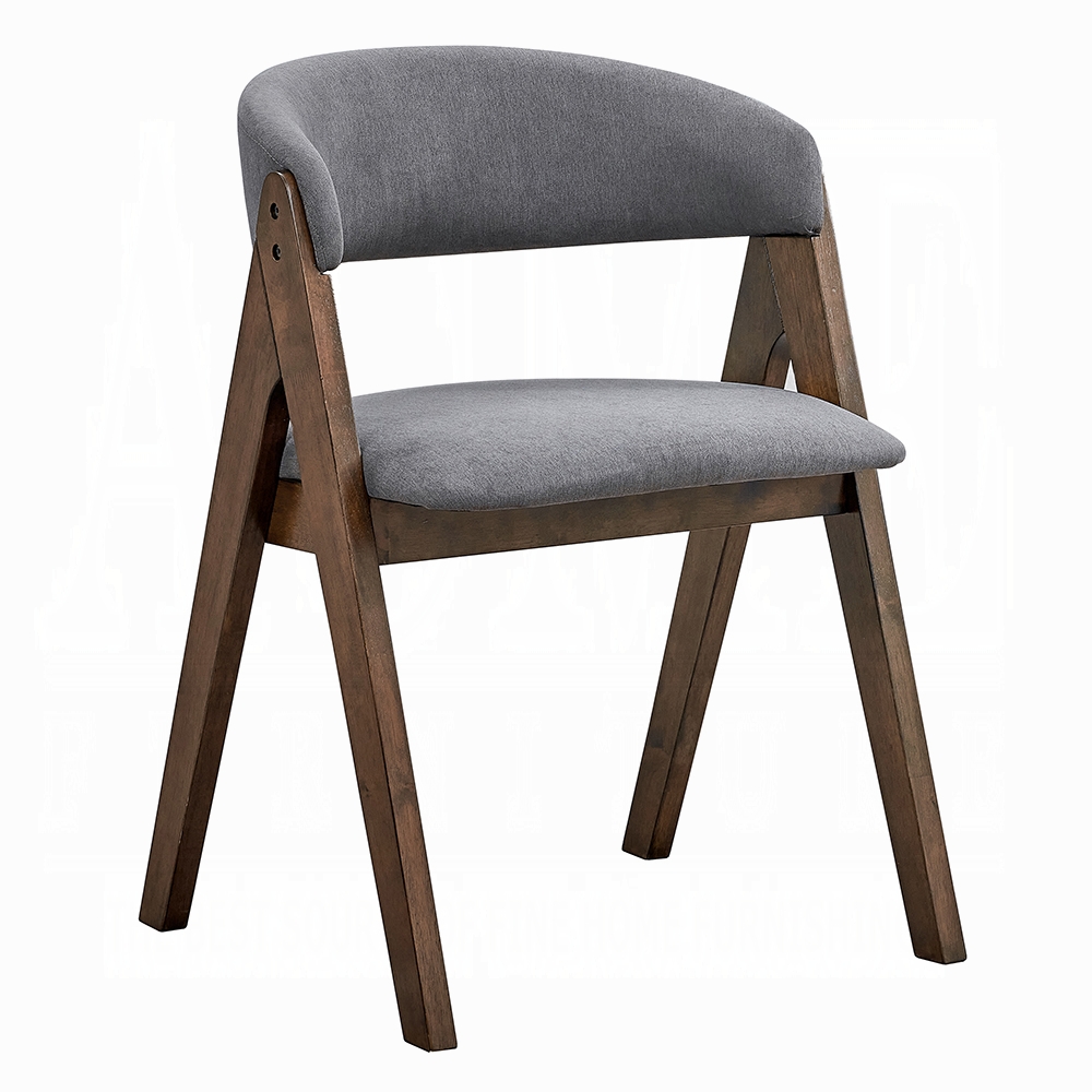 2 Acme Furniture Keiki Gray Walnut Side Chairs