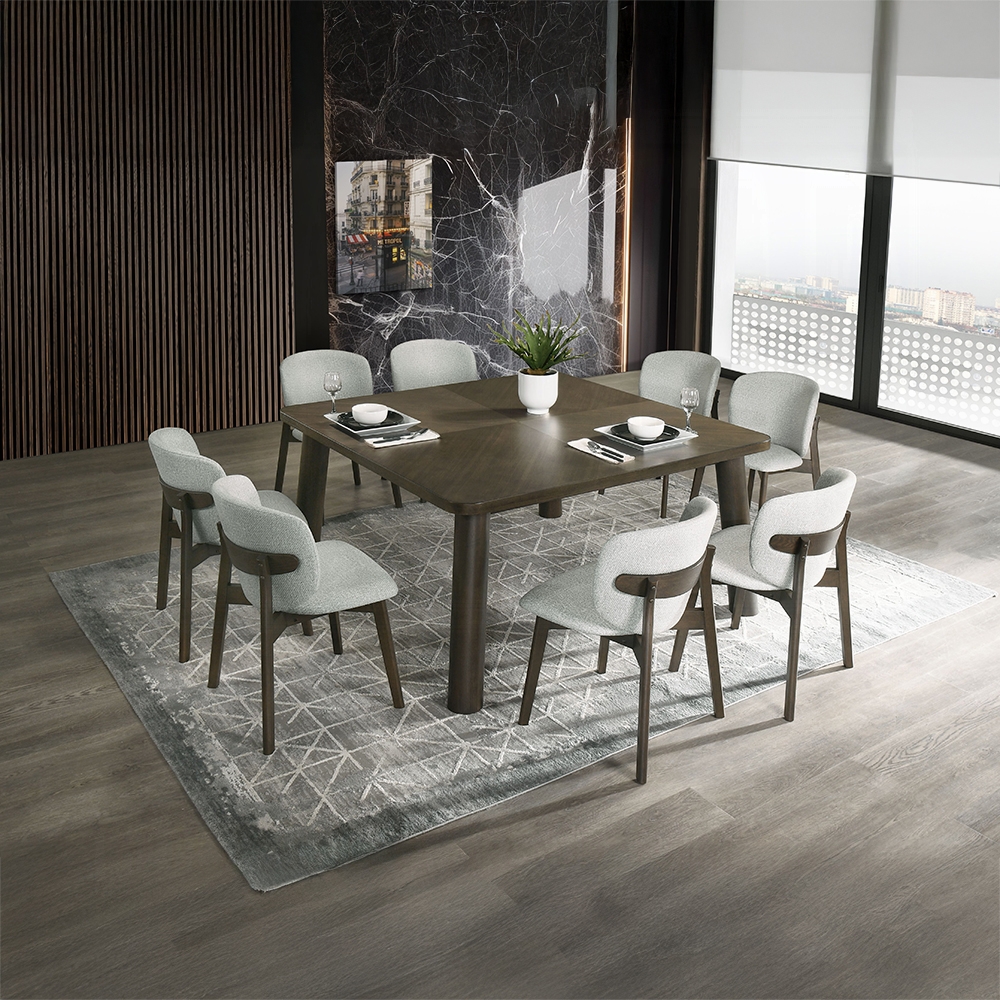 Acme Furniture Mallin Gray Walnut 9pc Dining Room Set