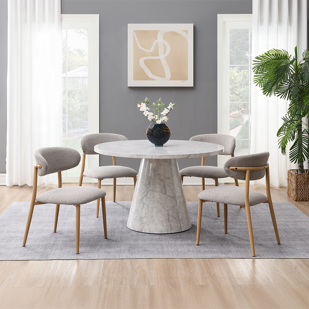 Acme Furniture Kacey Gray Natural 5pc Dining Room Set
