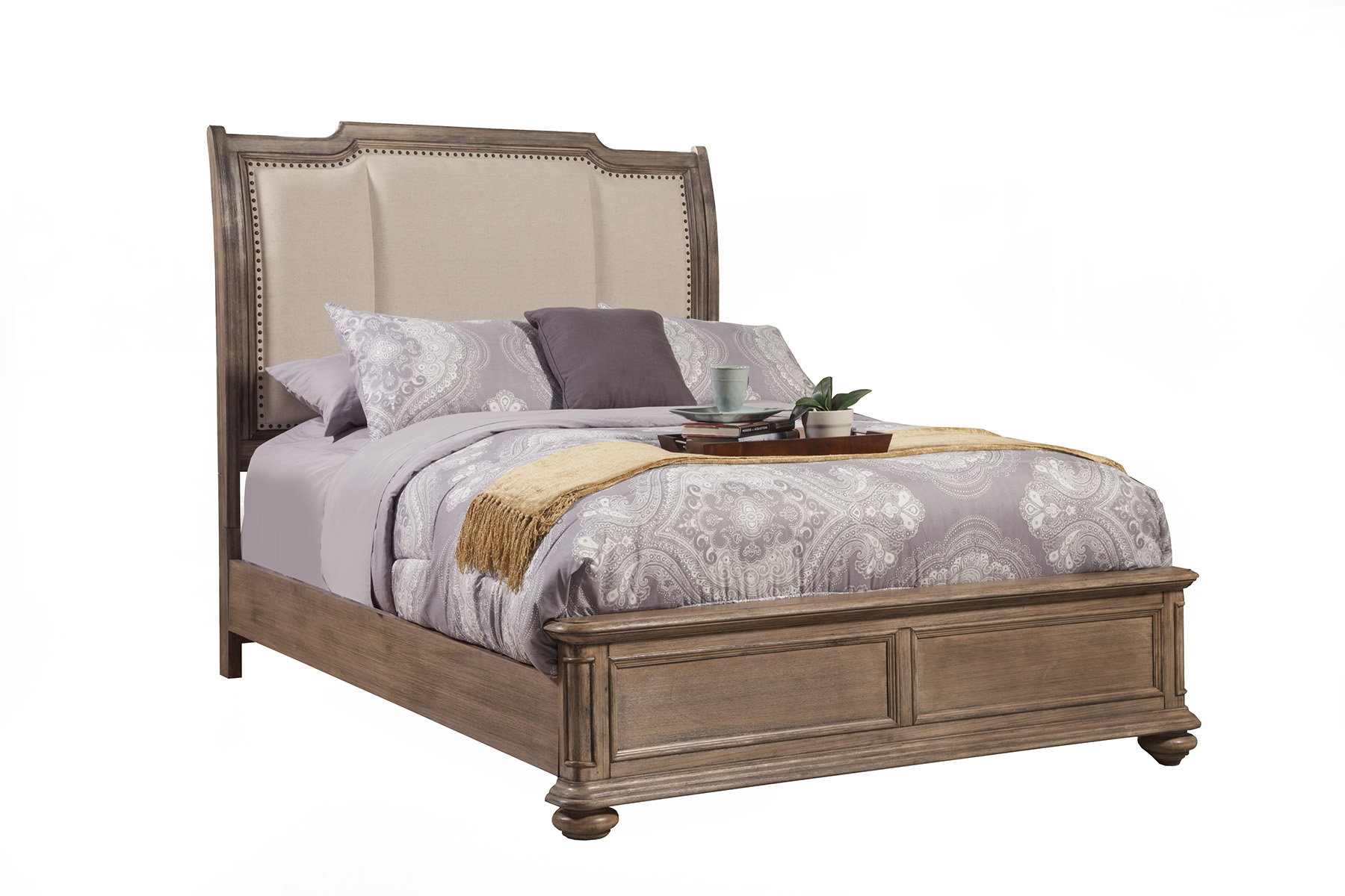 Alpine Furniture Melbourne Sleigh Bed - Thumbnail 4