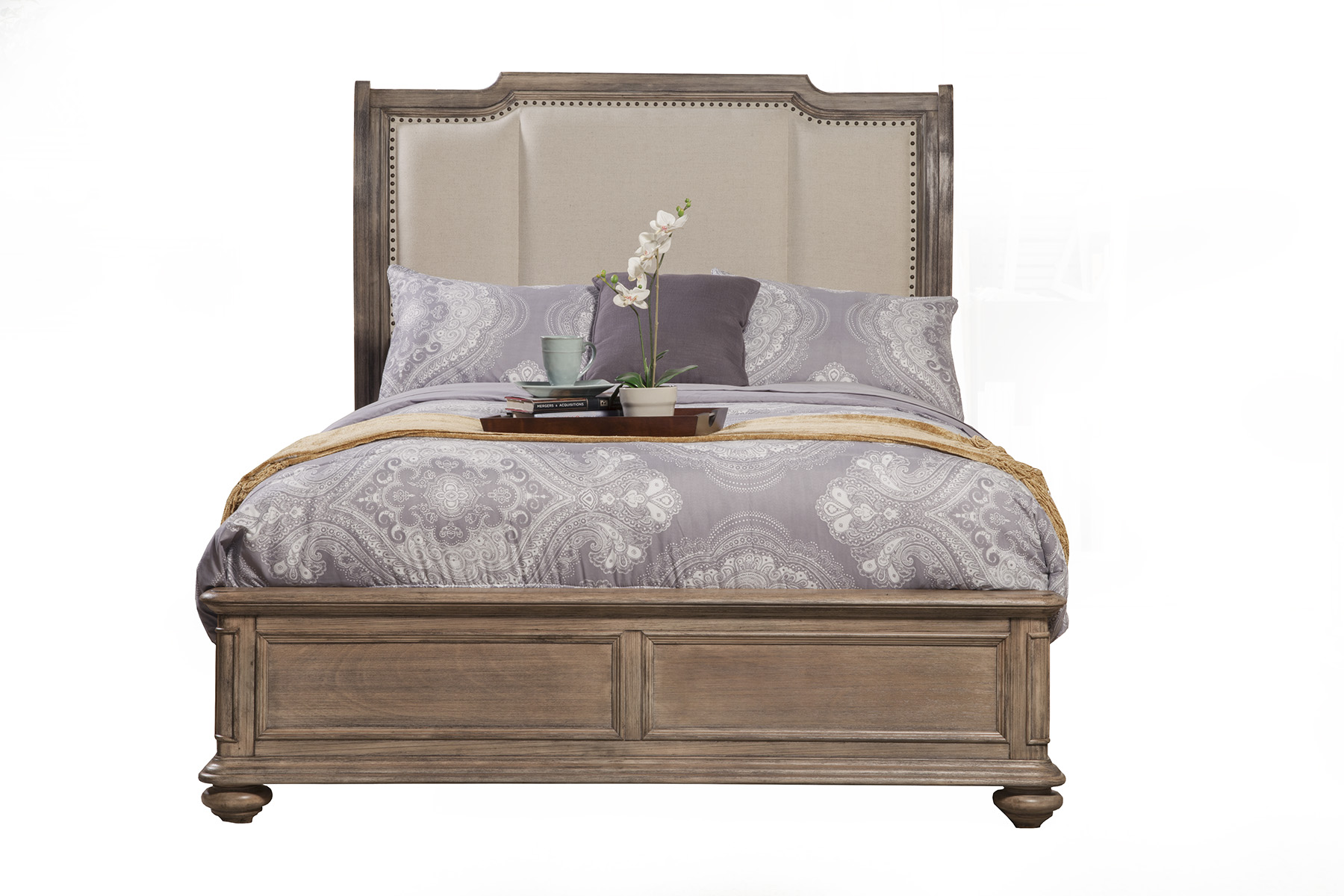Alpine Furniture Melbourne French Truffle King Sleigh Bed