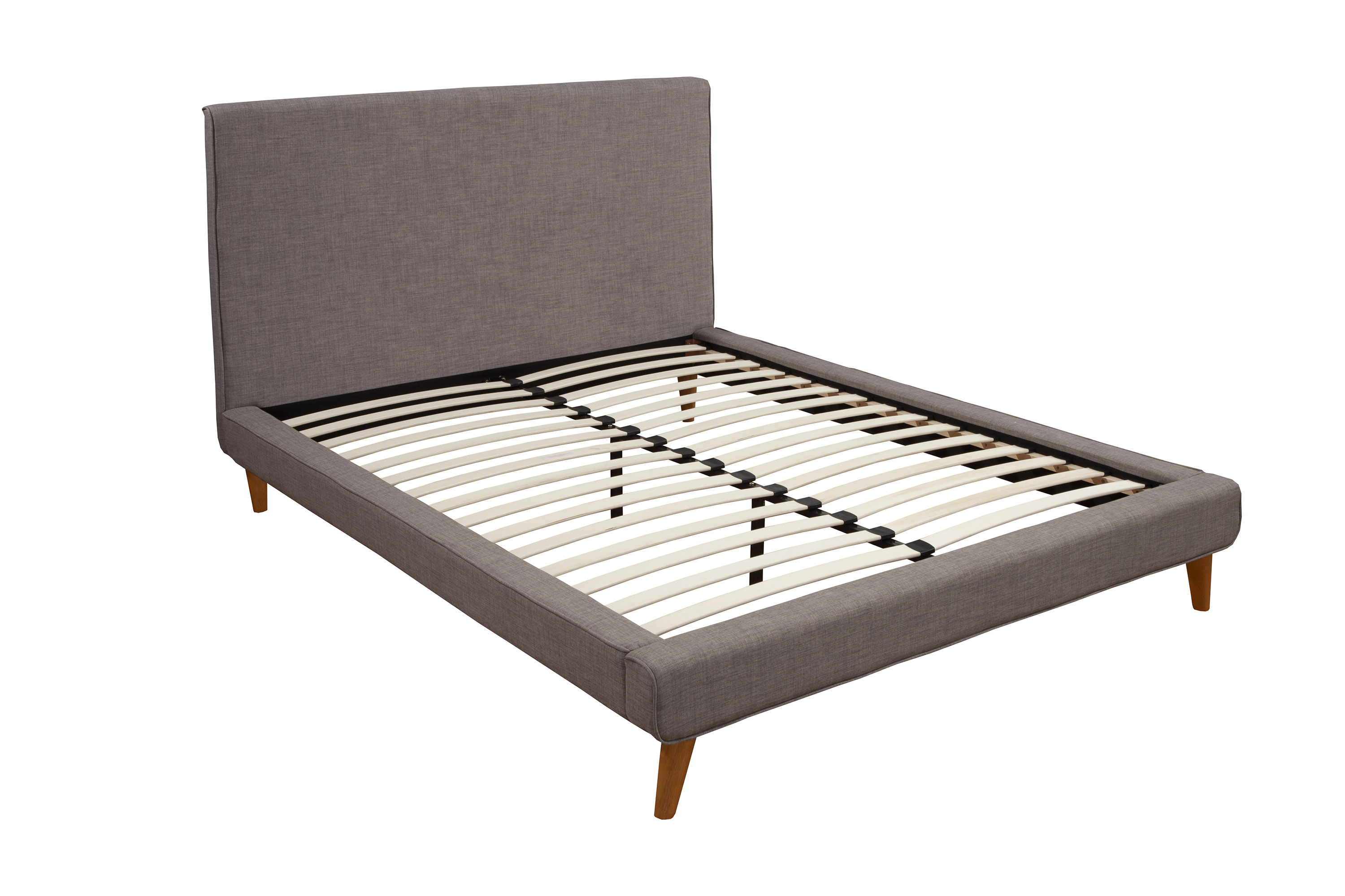 Alpine Furniture Britney Dark Grey King Upholstered Platform Bed