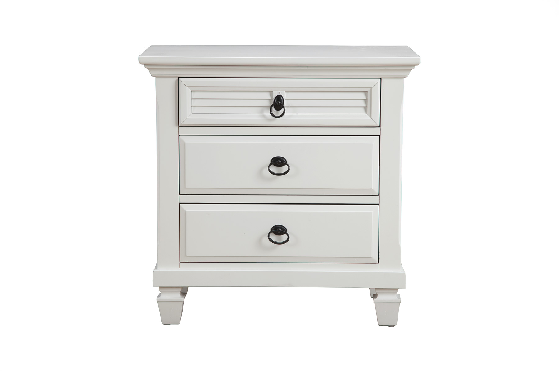 Alpine Furniture Winchester White 3 Drawer Nightstand ALPN-1306-W-NS Alpine Furniture Winchester White 3 Drawer Nightstand ALPN-1306-W-NS