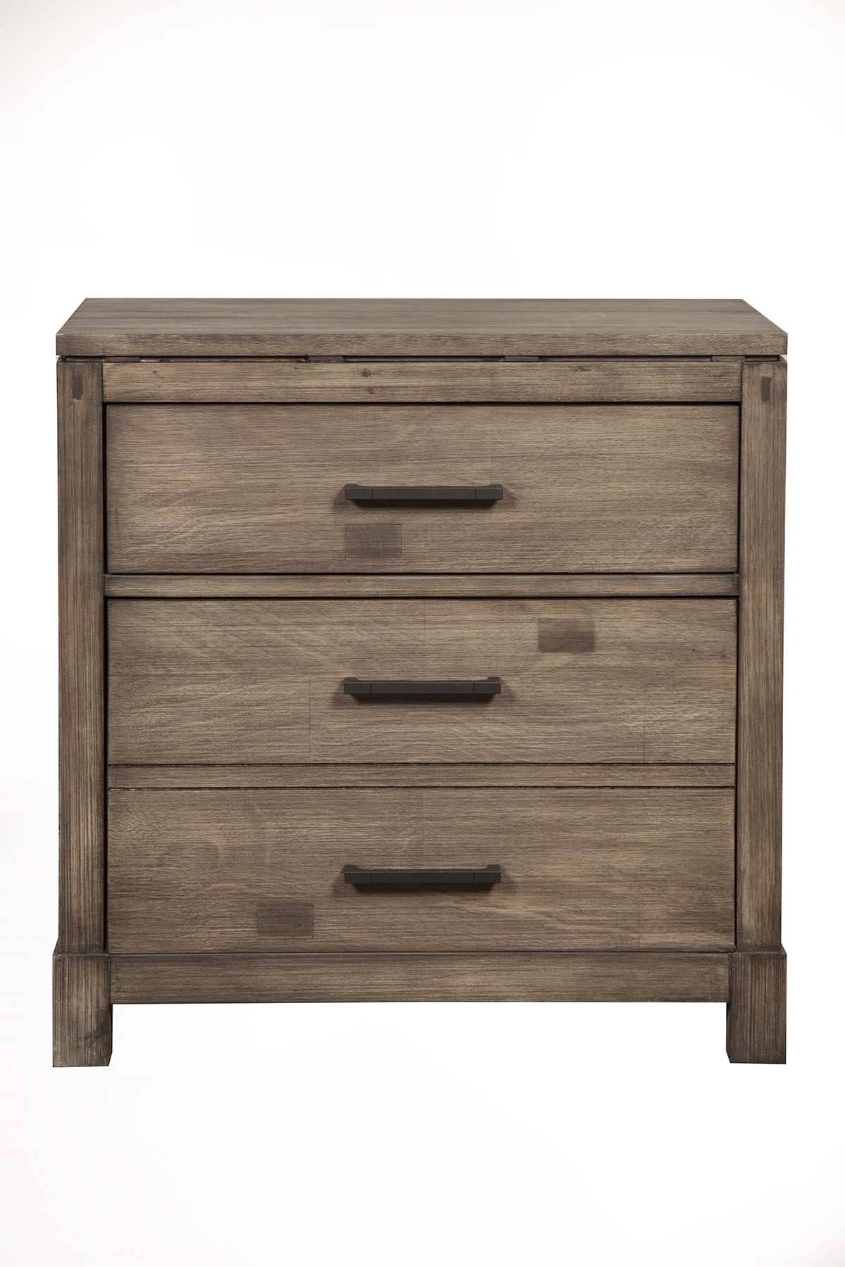 Alpine Furniture Sydney Weathered Grey 2 Drawer Nightstand