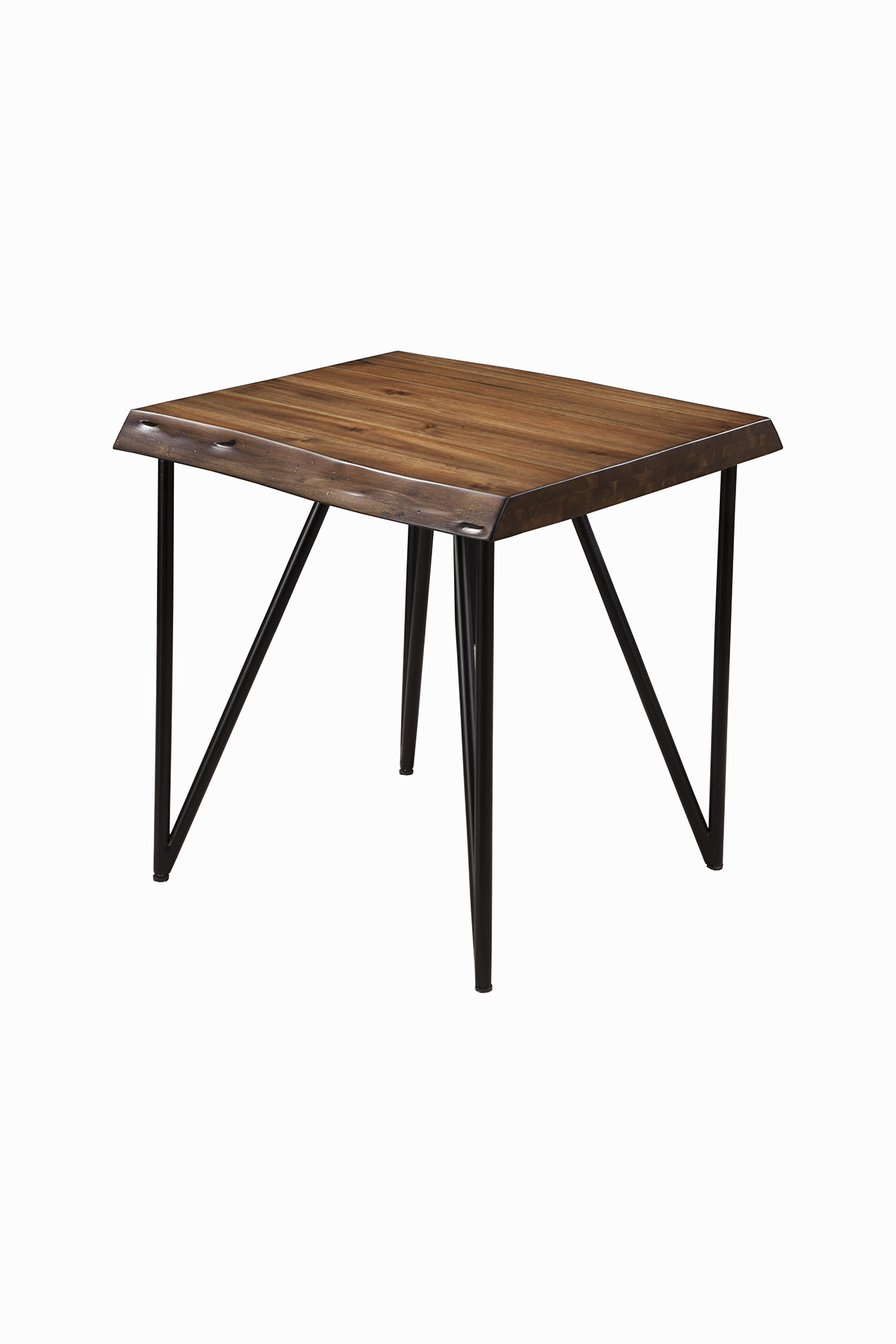 Live Edge End/Lamp Table, Light Walnut