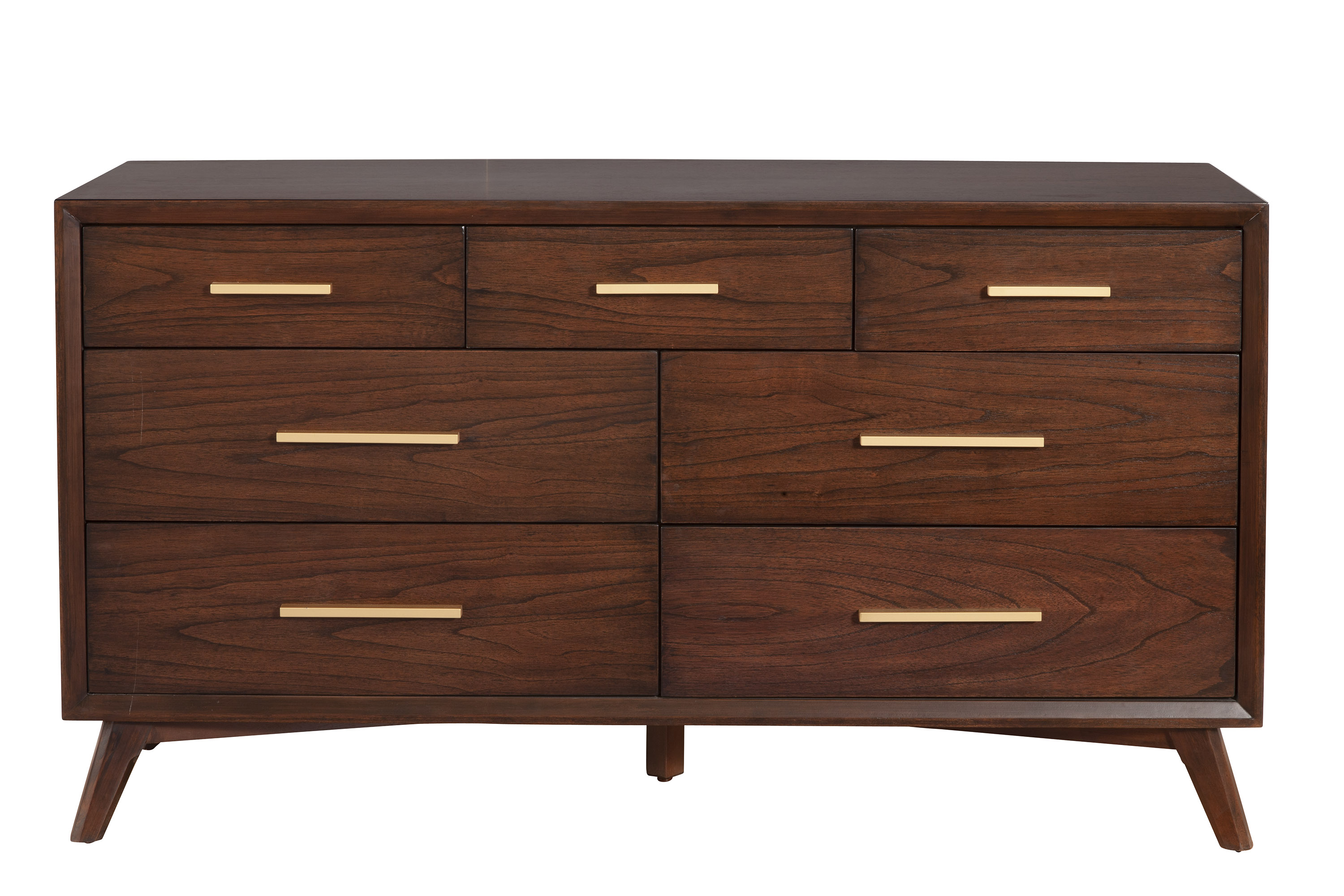 Alpine Furniture Gramercy Walnut 7 Drawer Dresser