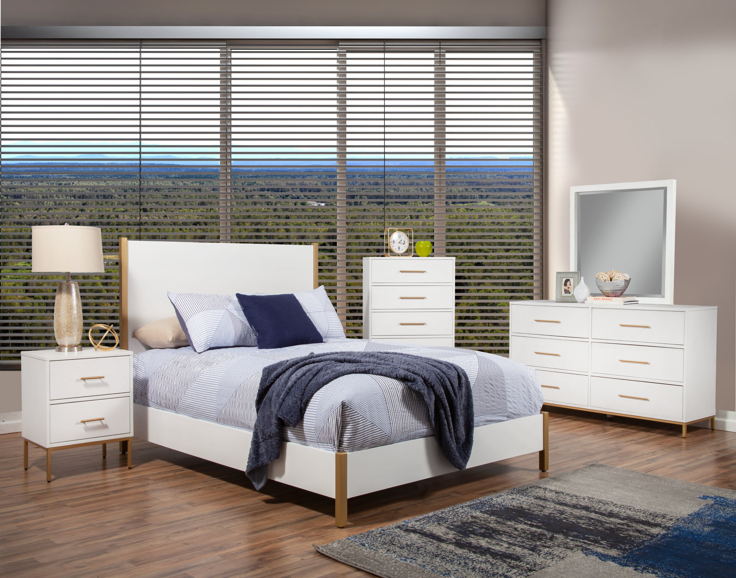 Alpine Furniture Madelyn Panel Bed