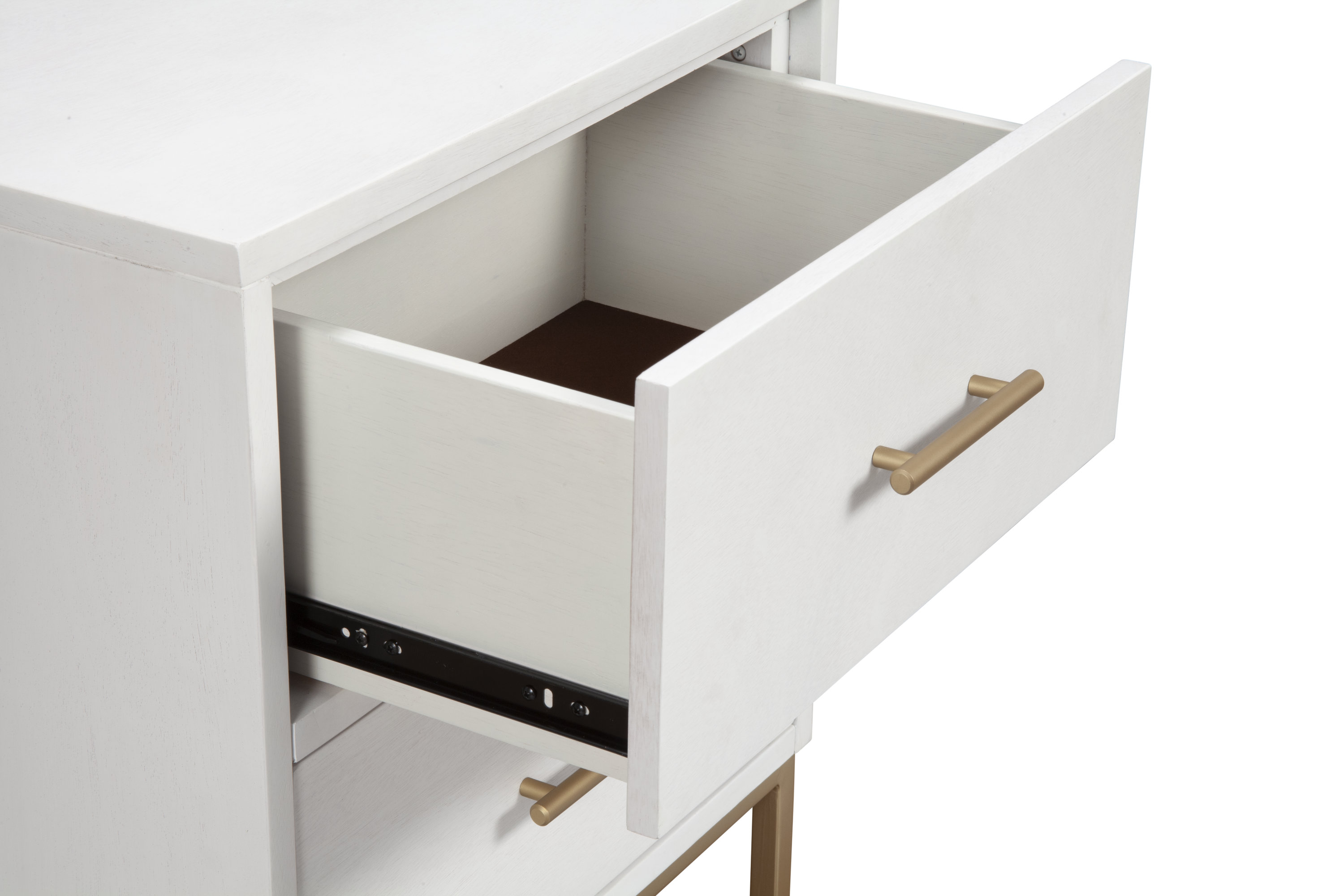 Alpine Furniture Madelyn White Two Drawer Nightstand
