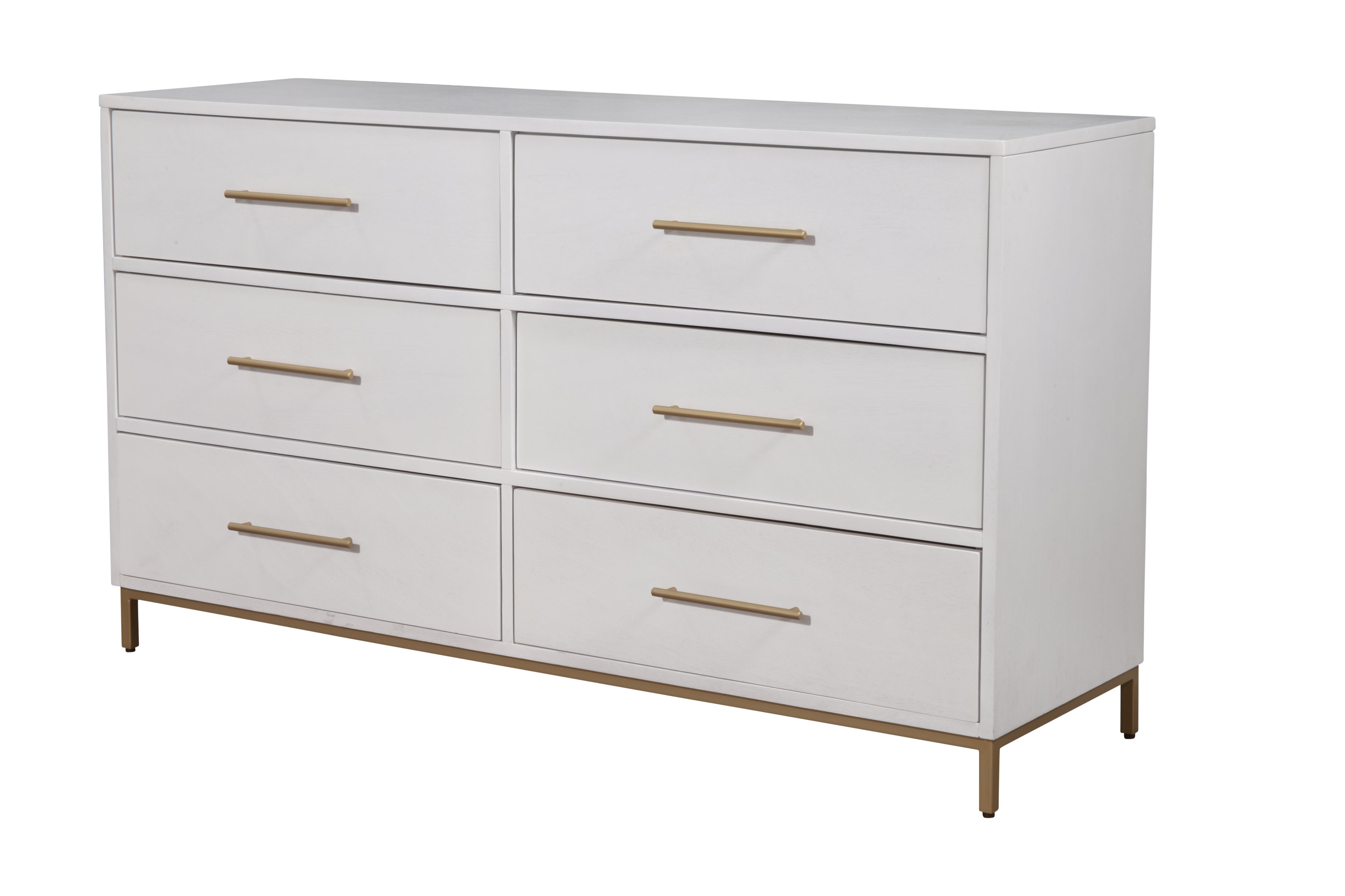 Alpine Furniture Madelyn White Six Drawer Dresser