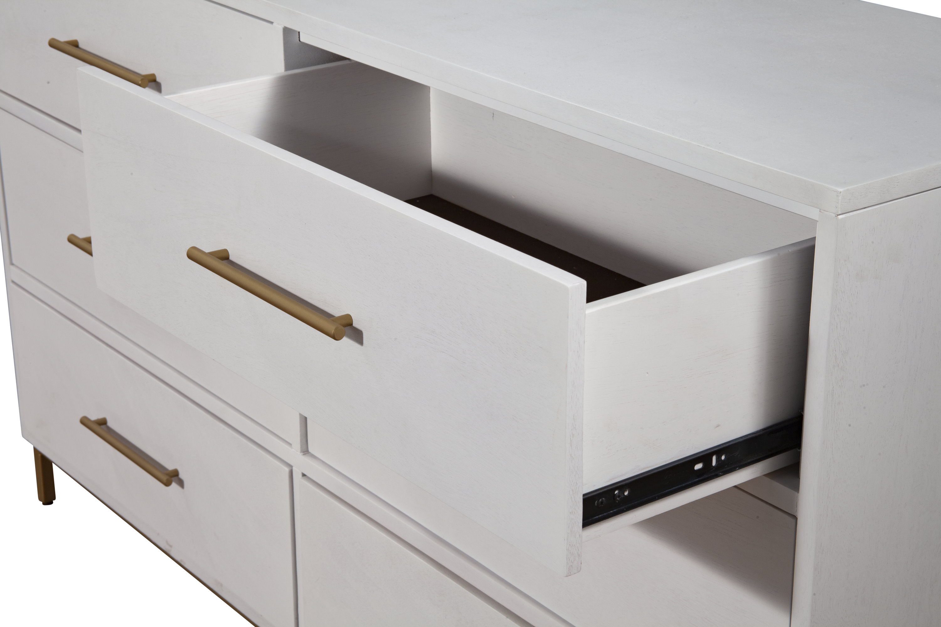 Alpine Furniture Madelyn White Six Drawer Dresser