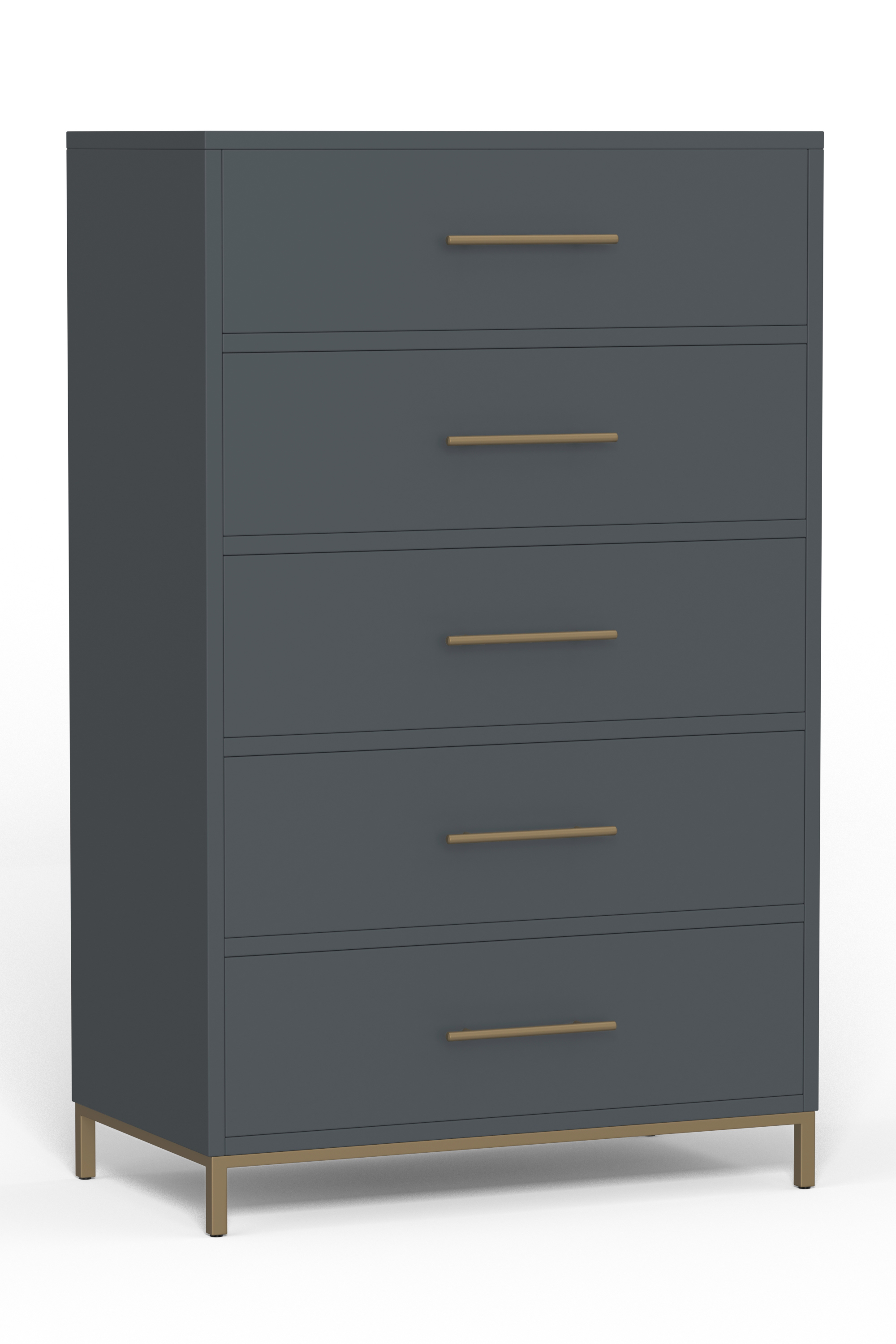 Alpine Furniture Madelyn Slate Gray Five Drawer Chest