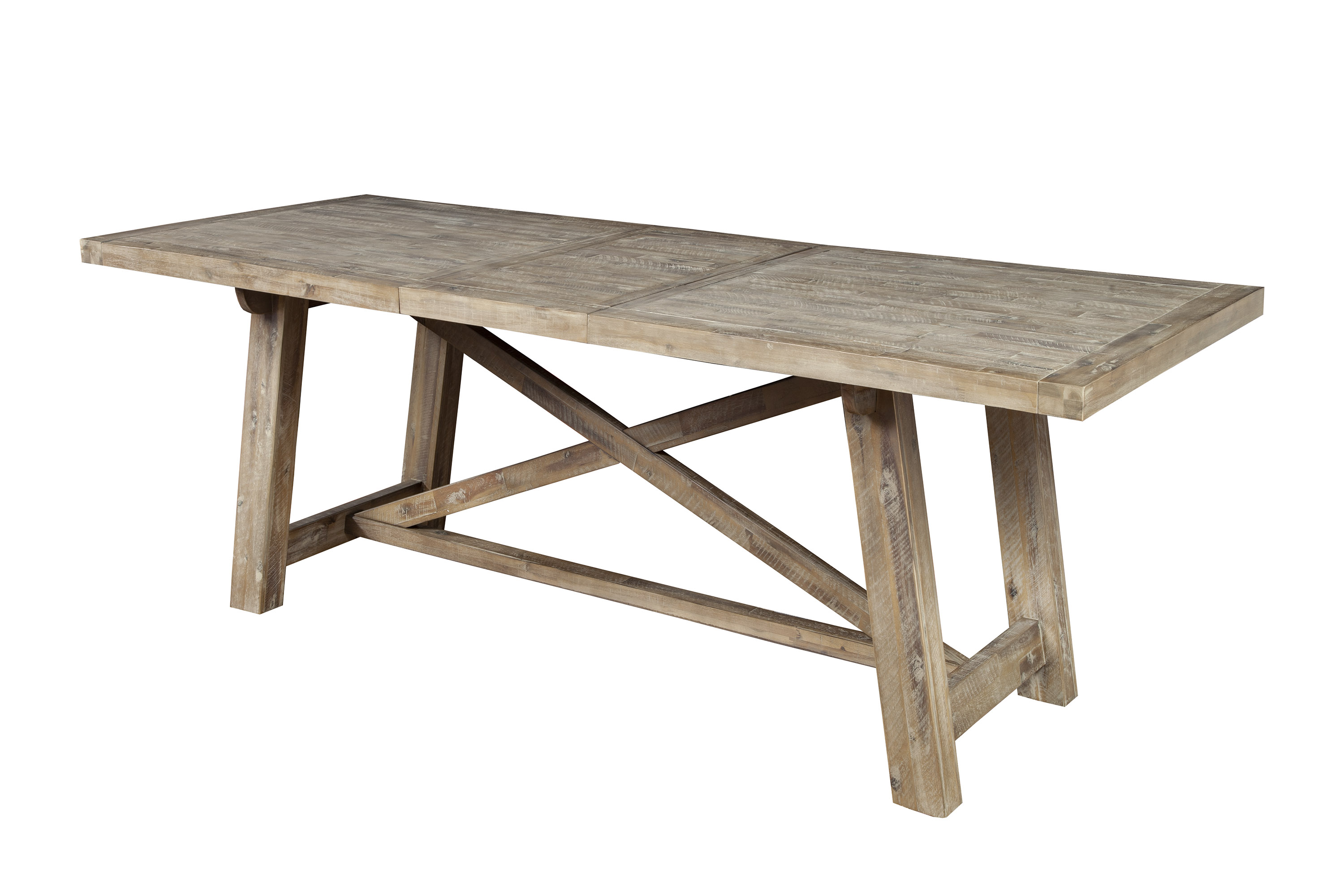 Alpine Furniture Newberry Weathered Natural Extension Dining Table