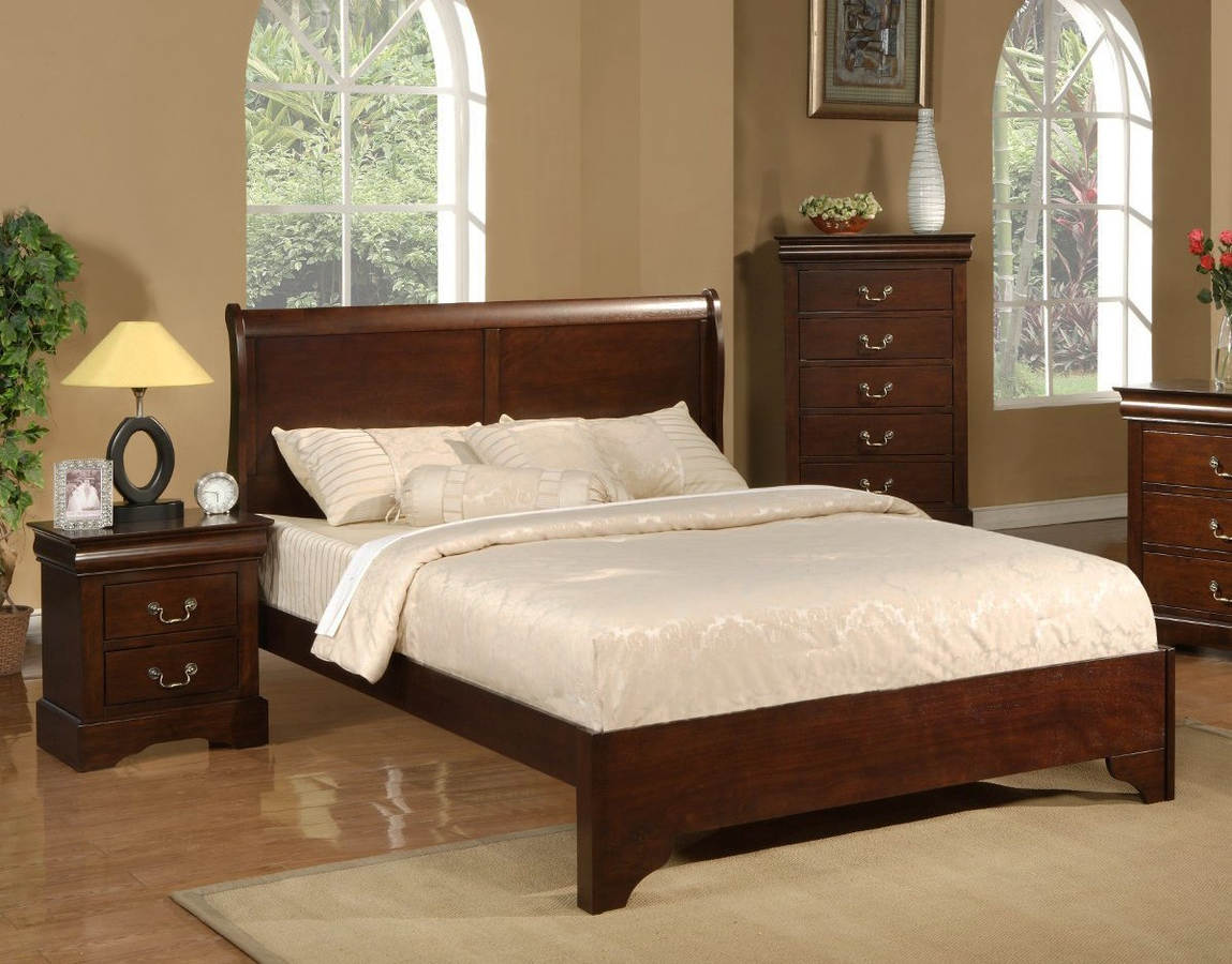 Alpine Furniture West Haven Cappuccino 2pc Kids Bedroom Set with Full Bed