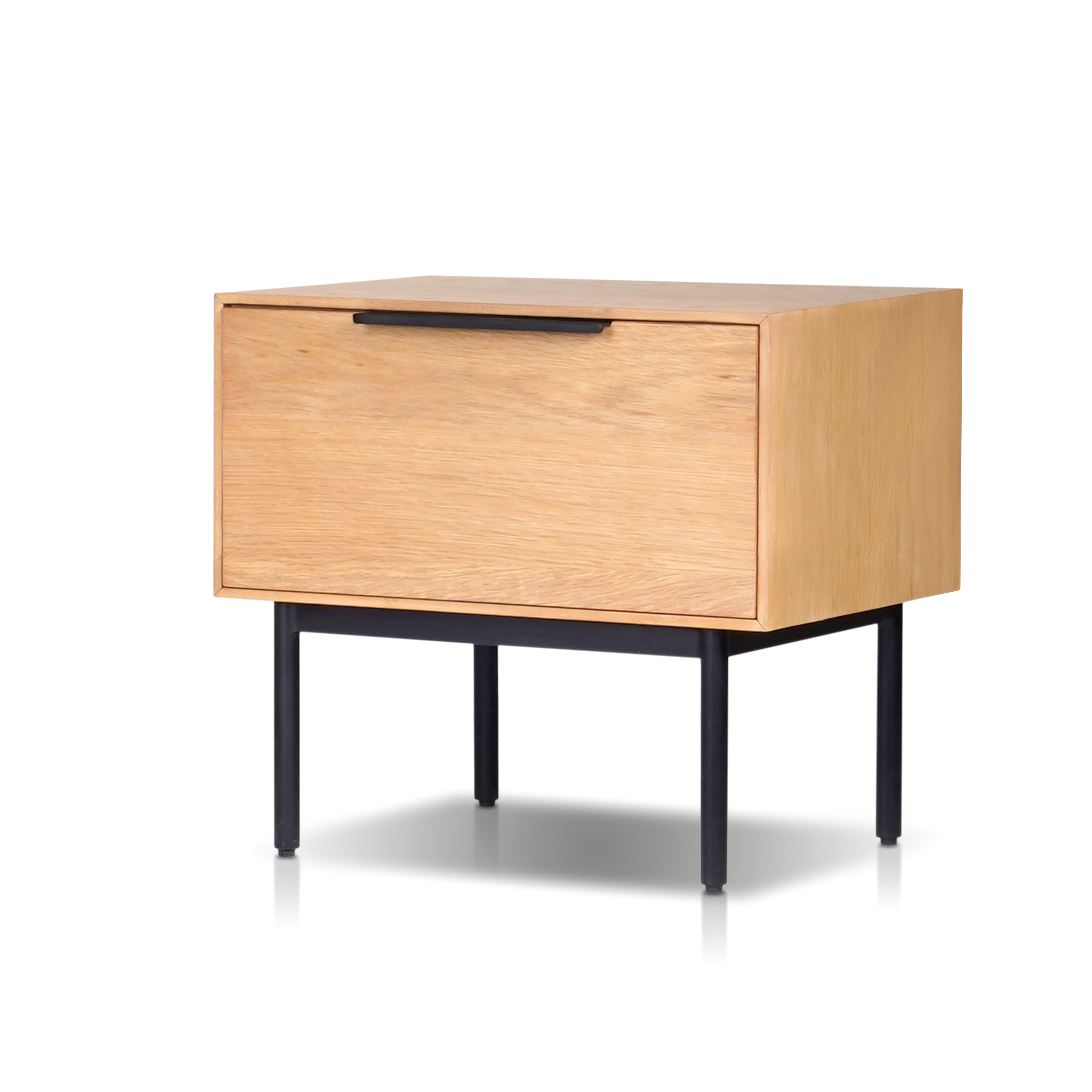 Origins by Alpine Akira Light Oak Nightstand