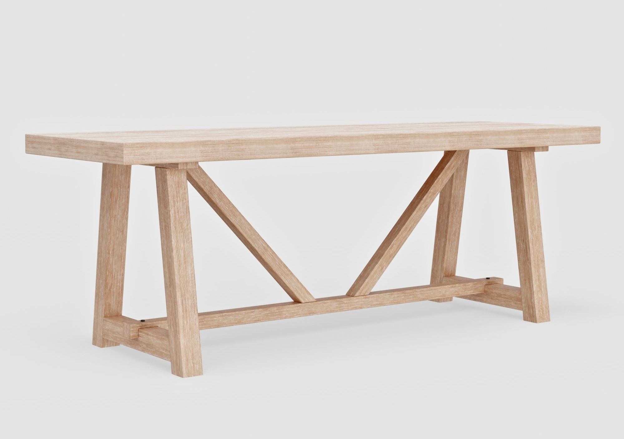 Alpine Furniture Raquel Driftwood Rectangular Dining Table
