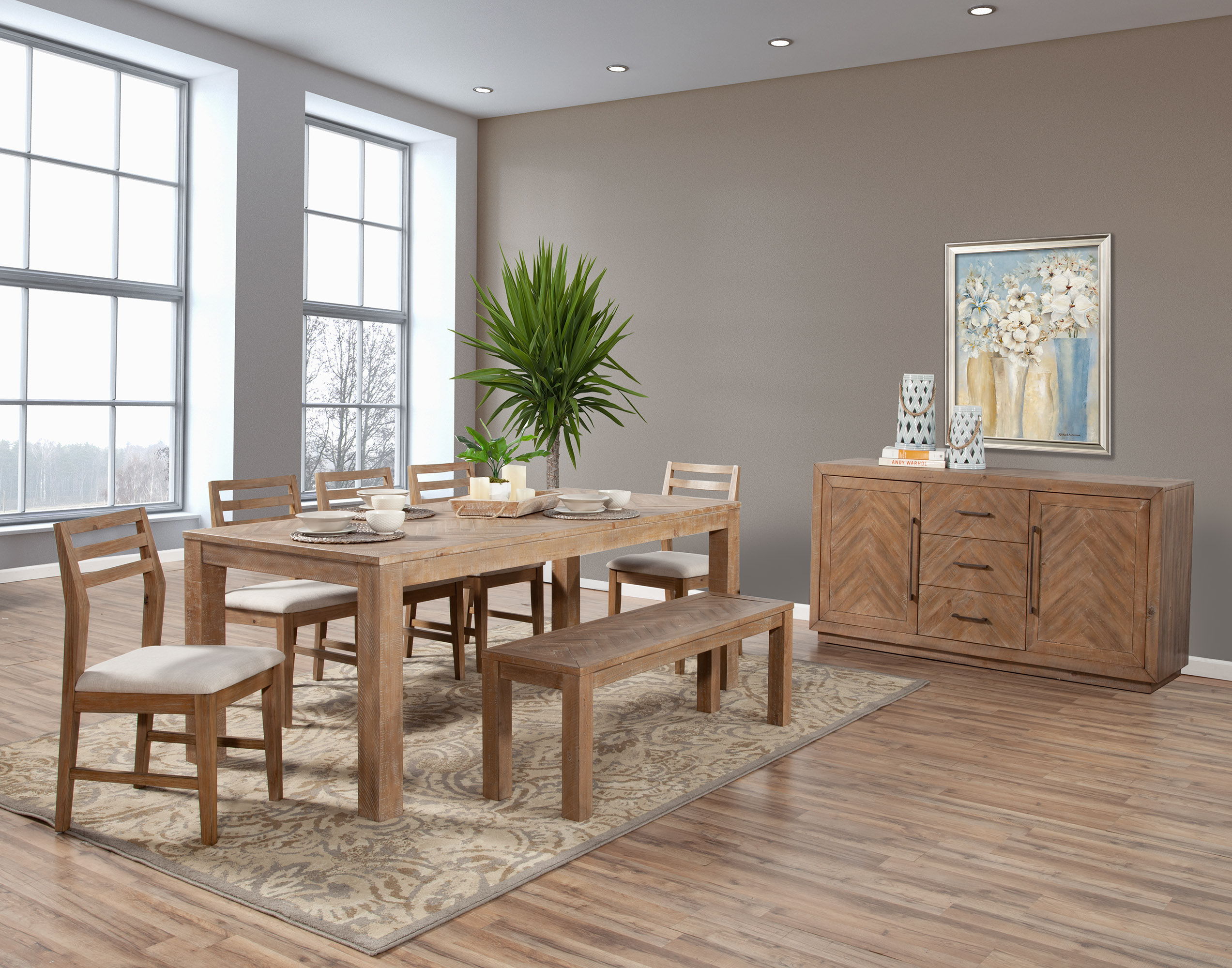 Alpine Furniture Aiden Dining Bench