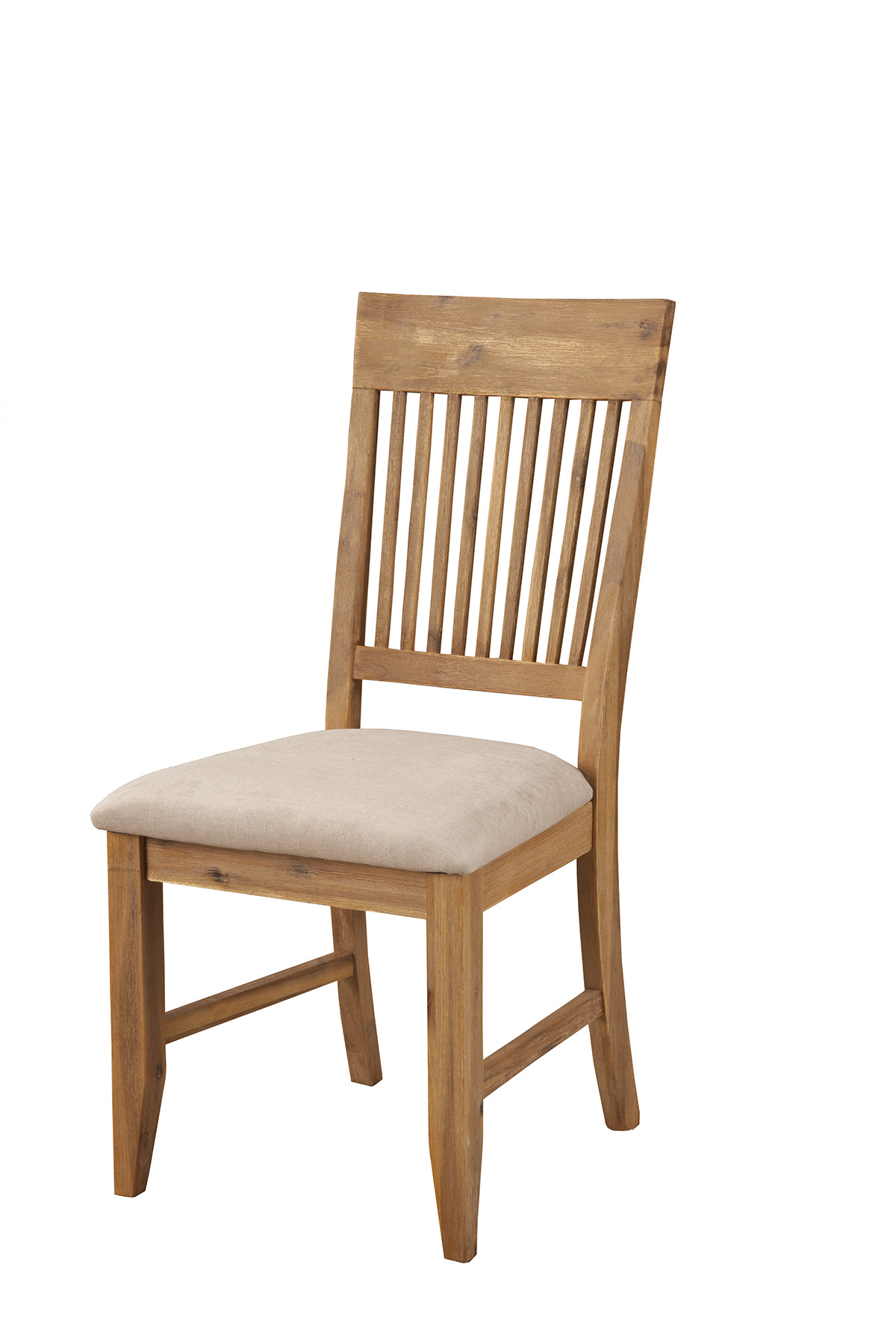 2 Alpine Furniture Aspen Iron Brush Antique Natural Side Chairs