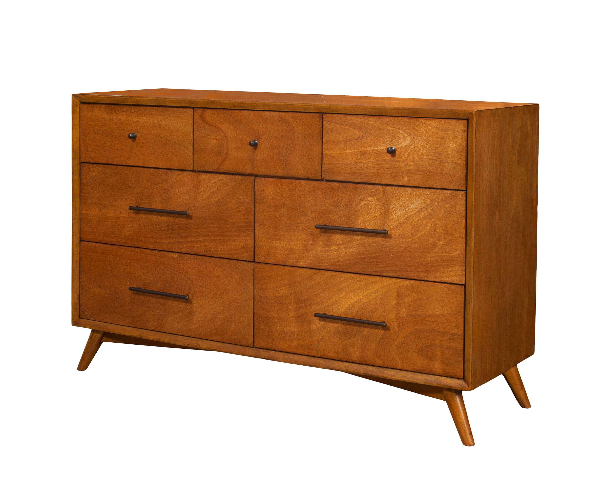 Alpine Furniture Flynn Acorn 7 Drawer Dresser