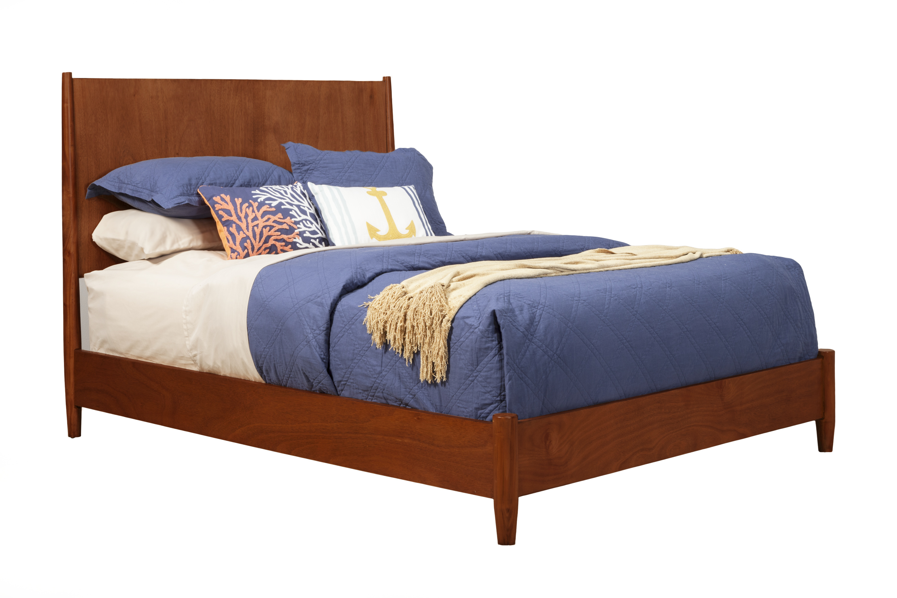 Alpine Furniture Flynn Acorn 2pc Kids Bedroom Set with Full Panel Bed
