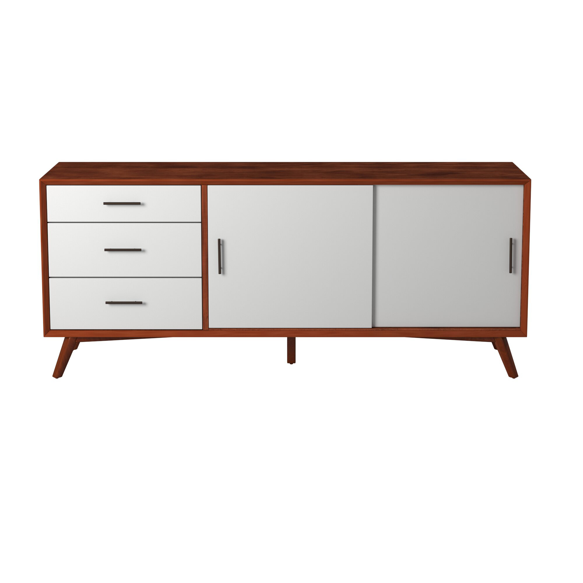 Alpine Furniture Flynn Acorn White Large TV Console