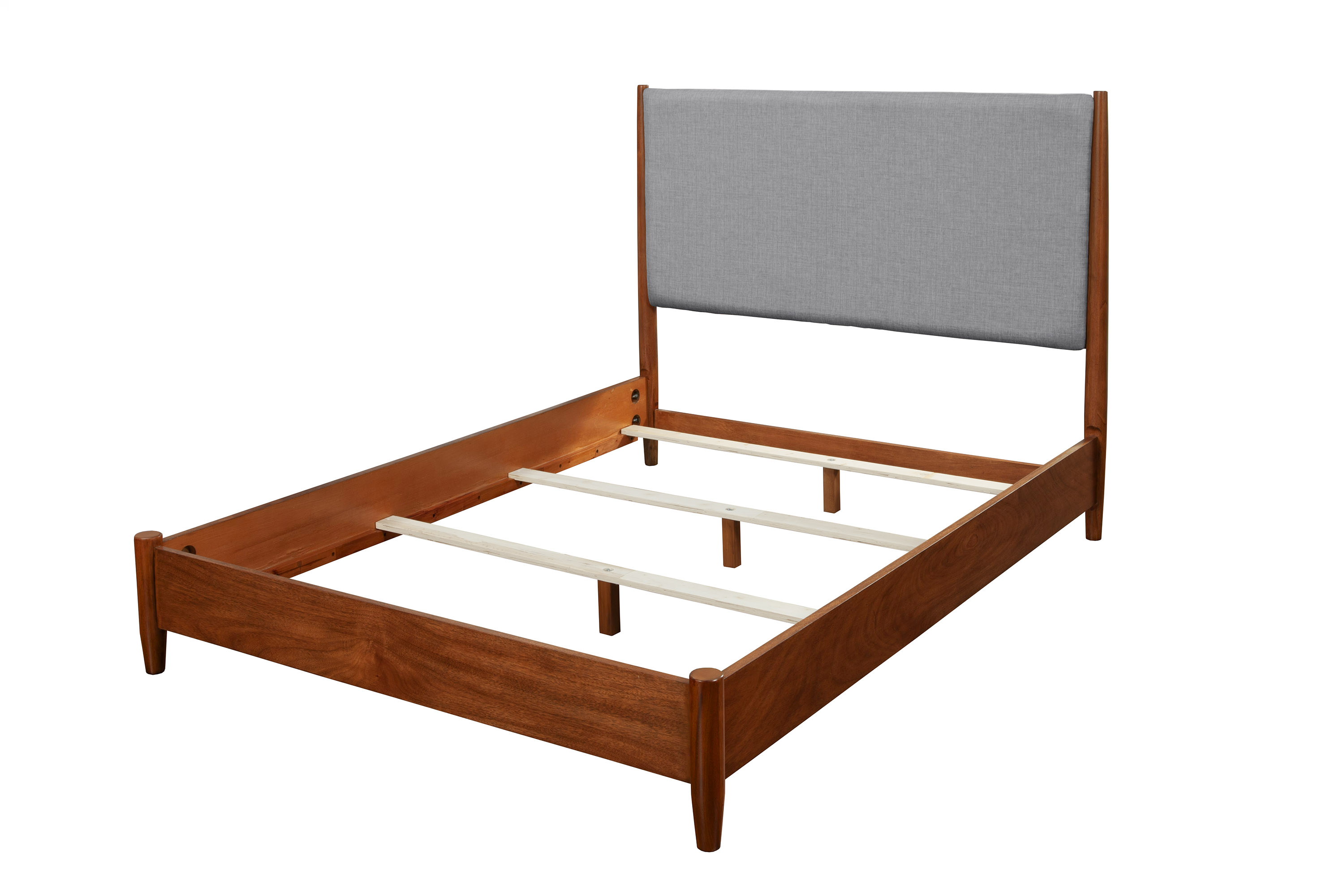 Alpine Furniture Flynn Acorn Grey Cal King Panel Bed