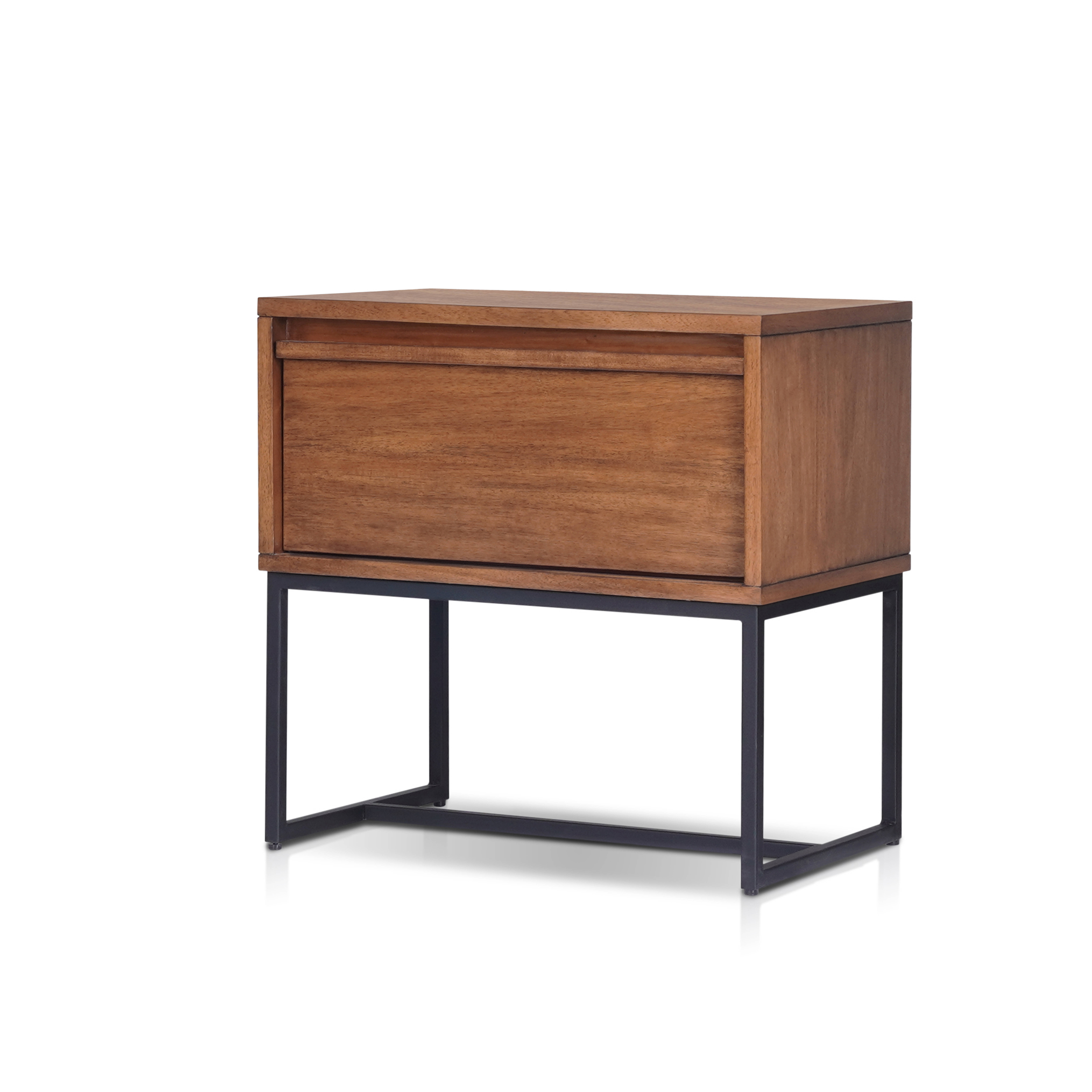 Origins by Alpine Levi Teak Brown Nightstand
