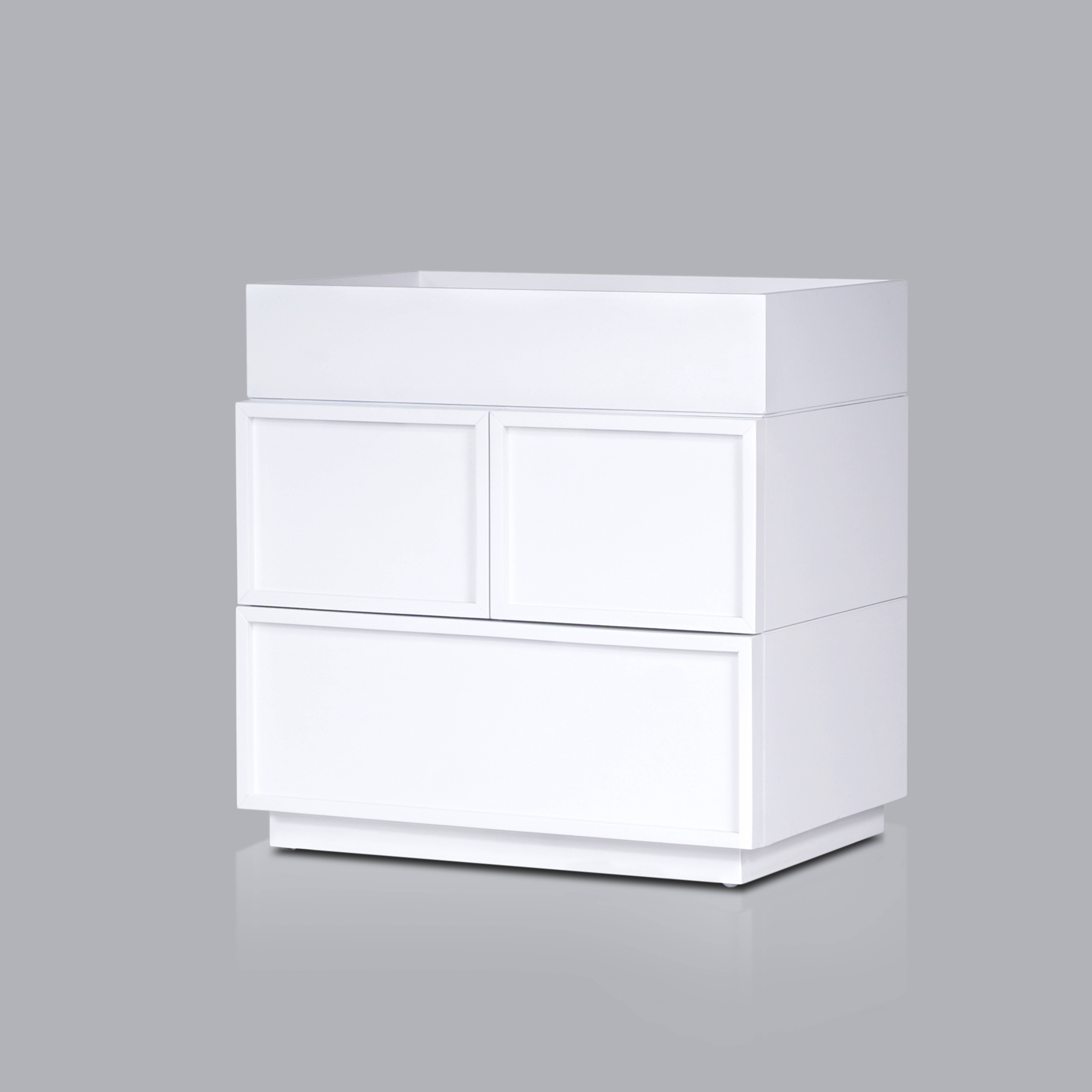 Origins by Alpine Luca White Nightstand