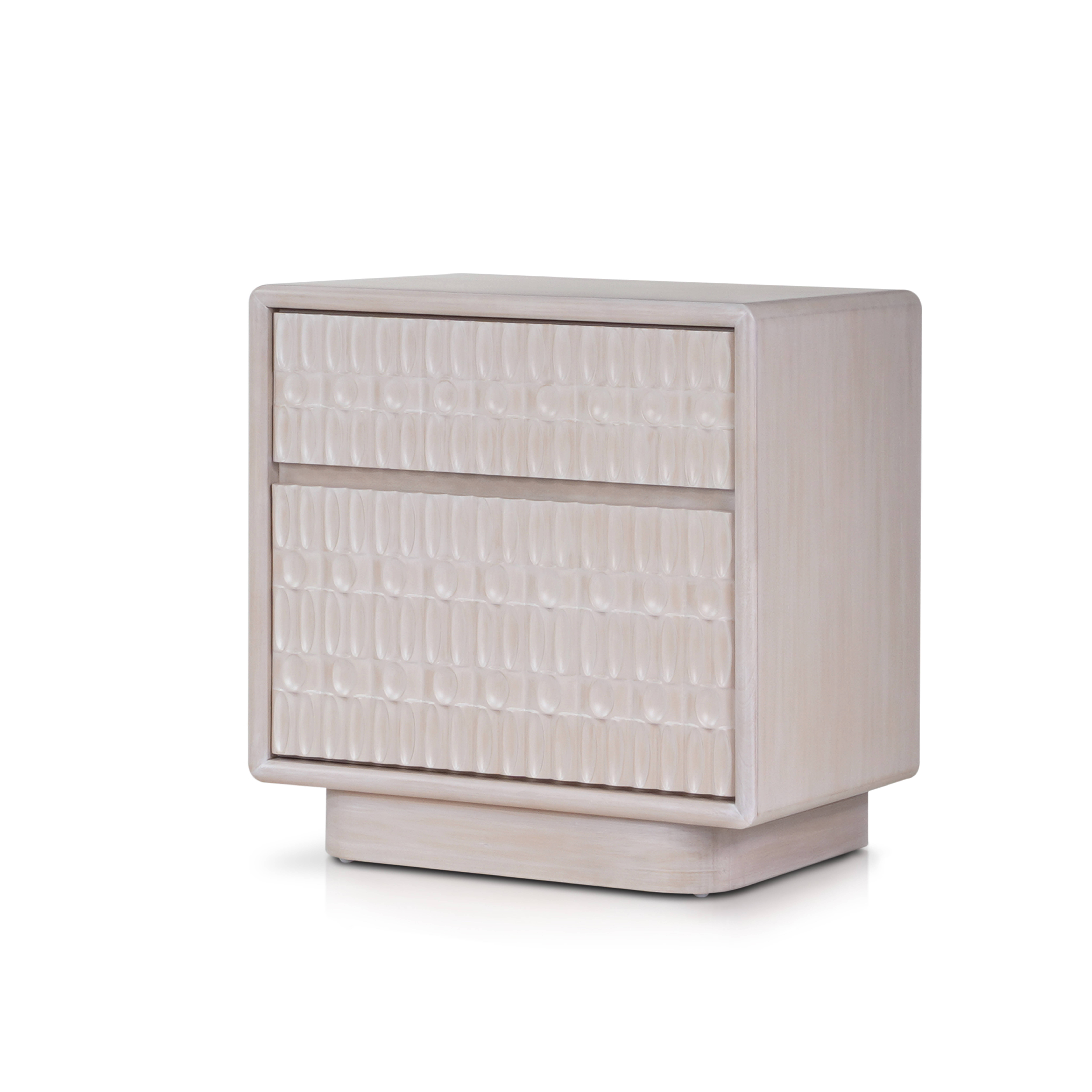 Origins by Alpine Danica White Wash Nightstand