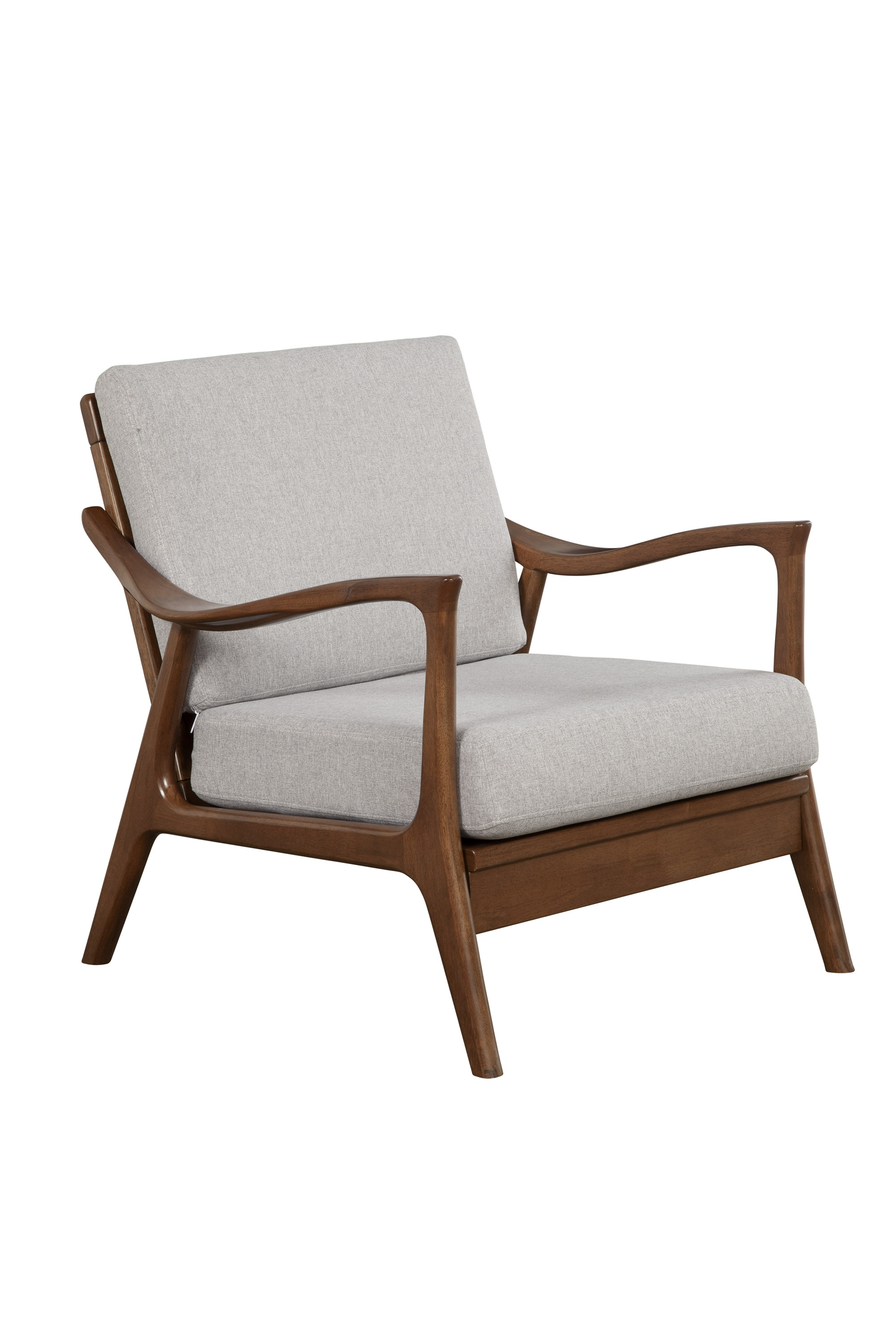 Alpine Furniture Zephyr Slate Brown Light Grey Lounge Chair With Removable ...