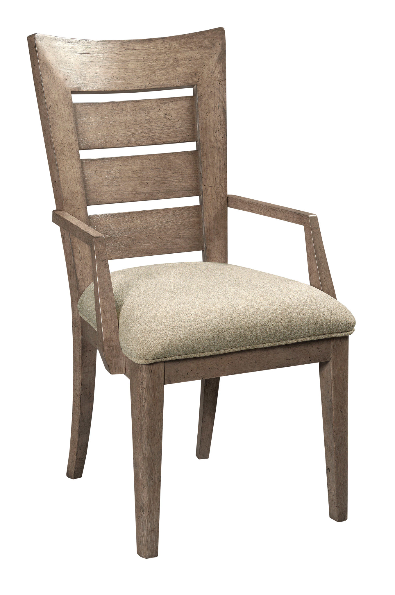 2 American Drew Skyline Smoke Ladder Back Arm Chairs