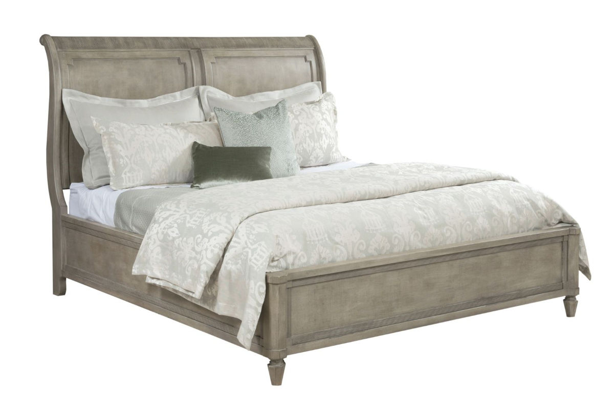 American Drew Anna Versaille Painted Queen Sleigh Bed