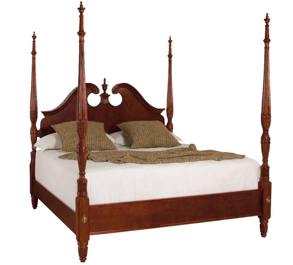 American Drew Pediment Cherry Poster Queen Bed