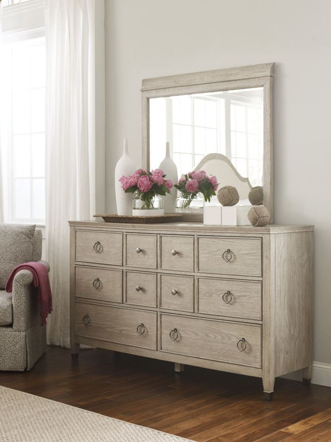 American Drew Fremont Oyster Dresser and Mirror